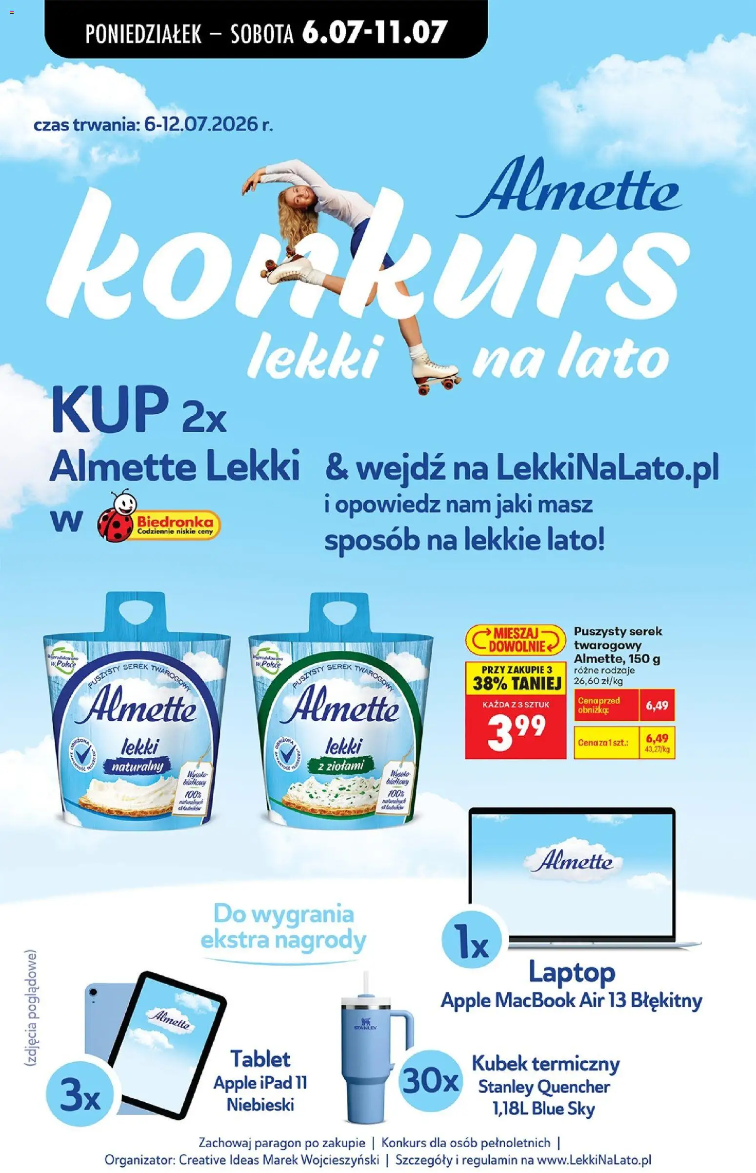 Biedronka gazetka od poniedziałku od 06.07.2026 | Strona: 77 | Produkty: Laptop, Tablet, Serek, Twaróg