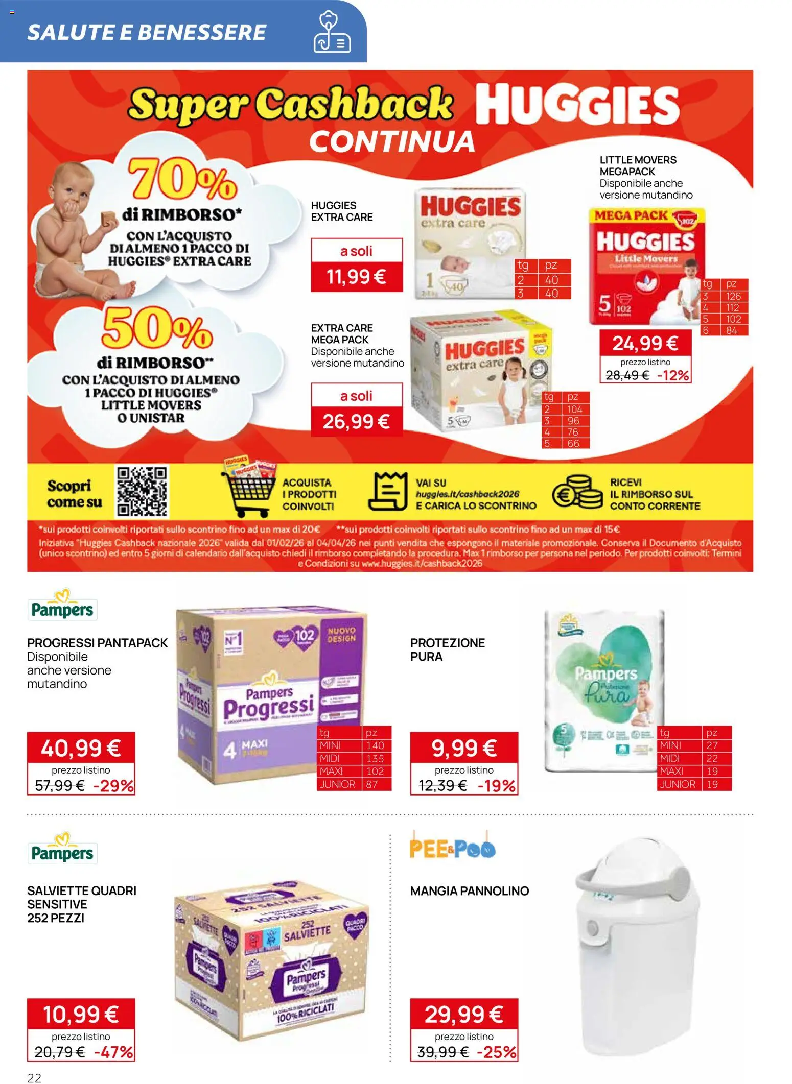 Volantino Prenatal del 12.03.2026 | Pagina: 22 | Prodotti: Pampers
