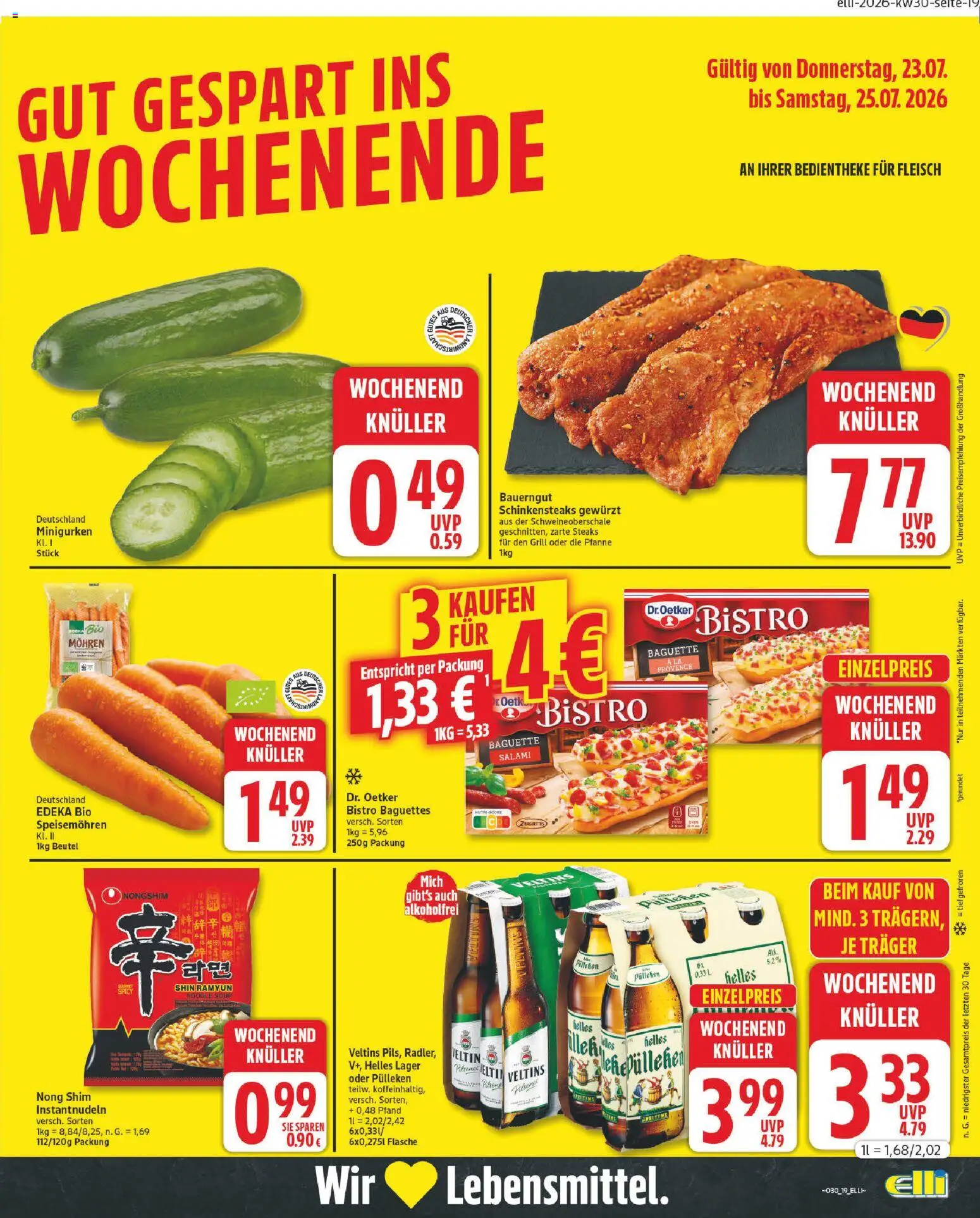 Elli Markt Prospekt Hövelhof – gültig ab 20.07.2026 | Seite: 19 | Produkte: Grill, Mohren, Bauerngut, Veltins