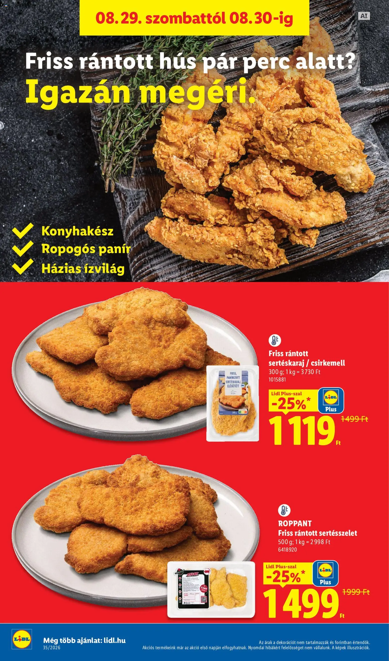 Lidl akciós ujság - amely érvényes a következő dátumtól: 2026.08.27. | Oldal: 50