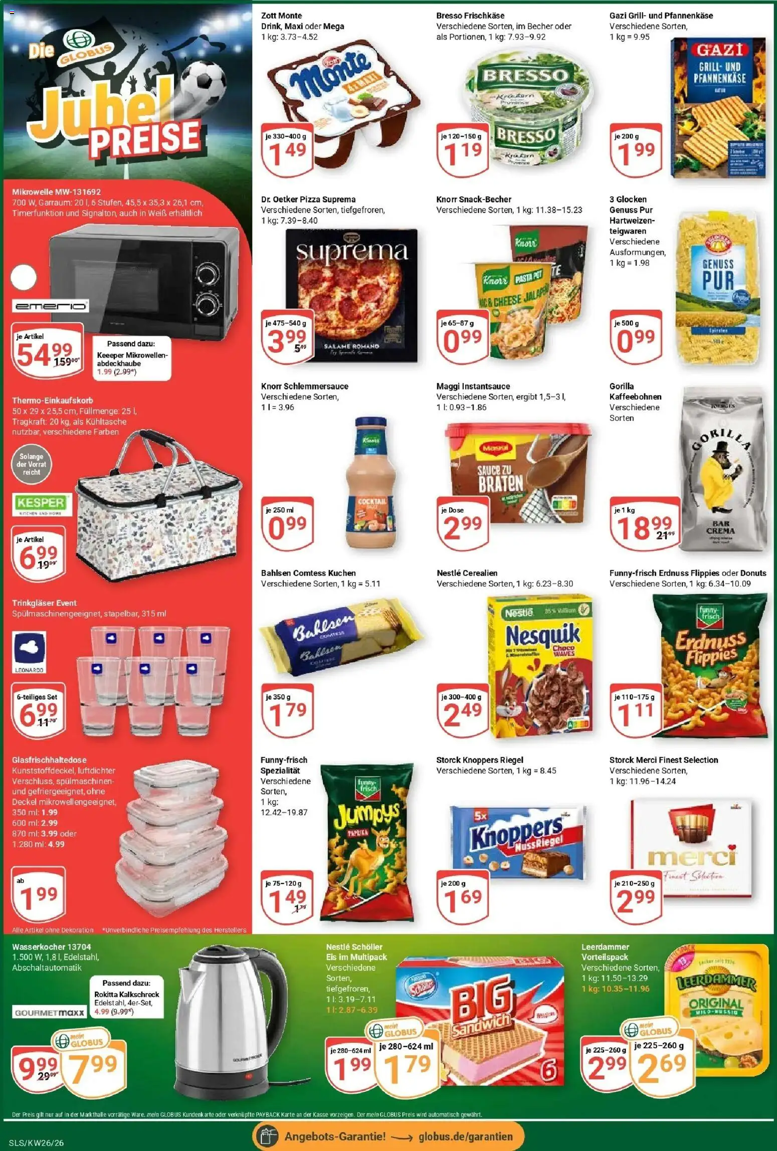 Globus Prospekt Saarlouis – gültig ab 21.06.2026 | Seite: 6 | Produkte: Mikrowelle, Grill, Leerdammer, Donuts