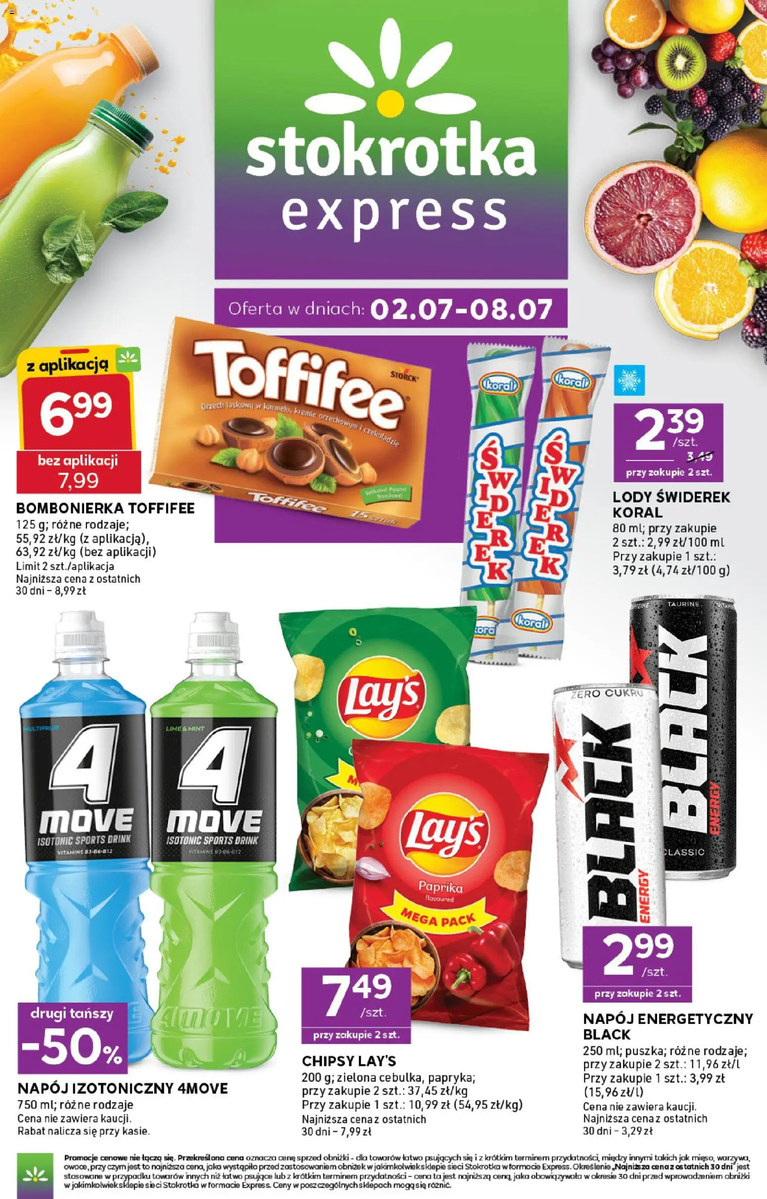 Stokrotka gazetka - Express od 02.07.2026 | Strona: 1 | Produkty: Chipsy, Stokrotka, Toffifee, Lody