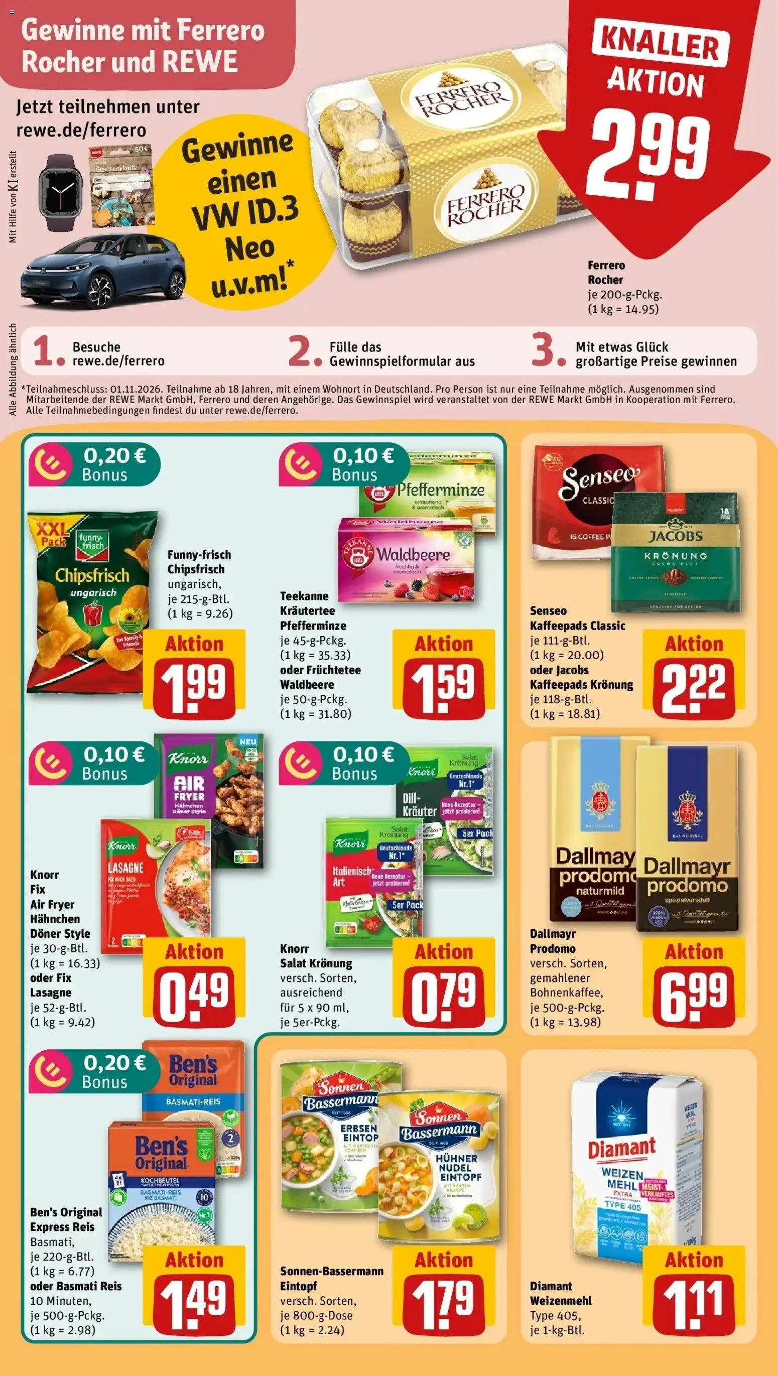 REWE Prospekt ab 28.09.2026 zum Blättern » Angebote | Seite: 22 | Produkte: Weizenmehl, Kräutertee, Teekanne, Salat