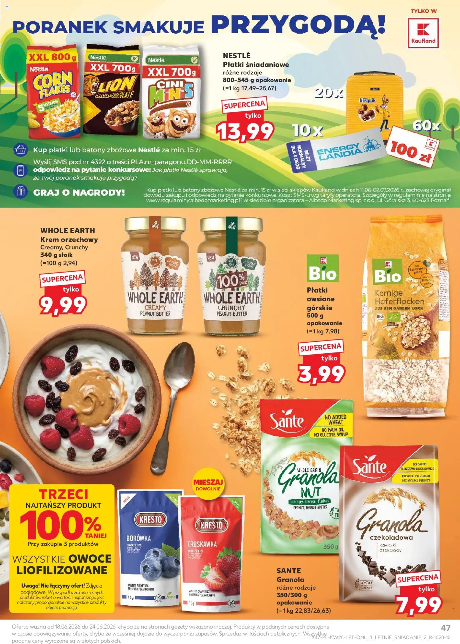 Kaufland Polsko leták od 18.06.2026 | Strana: 47 | Produkty: Granola, Krém, Nesquik