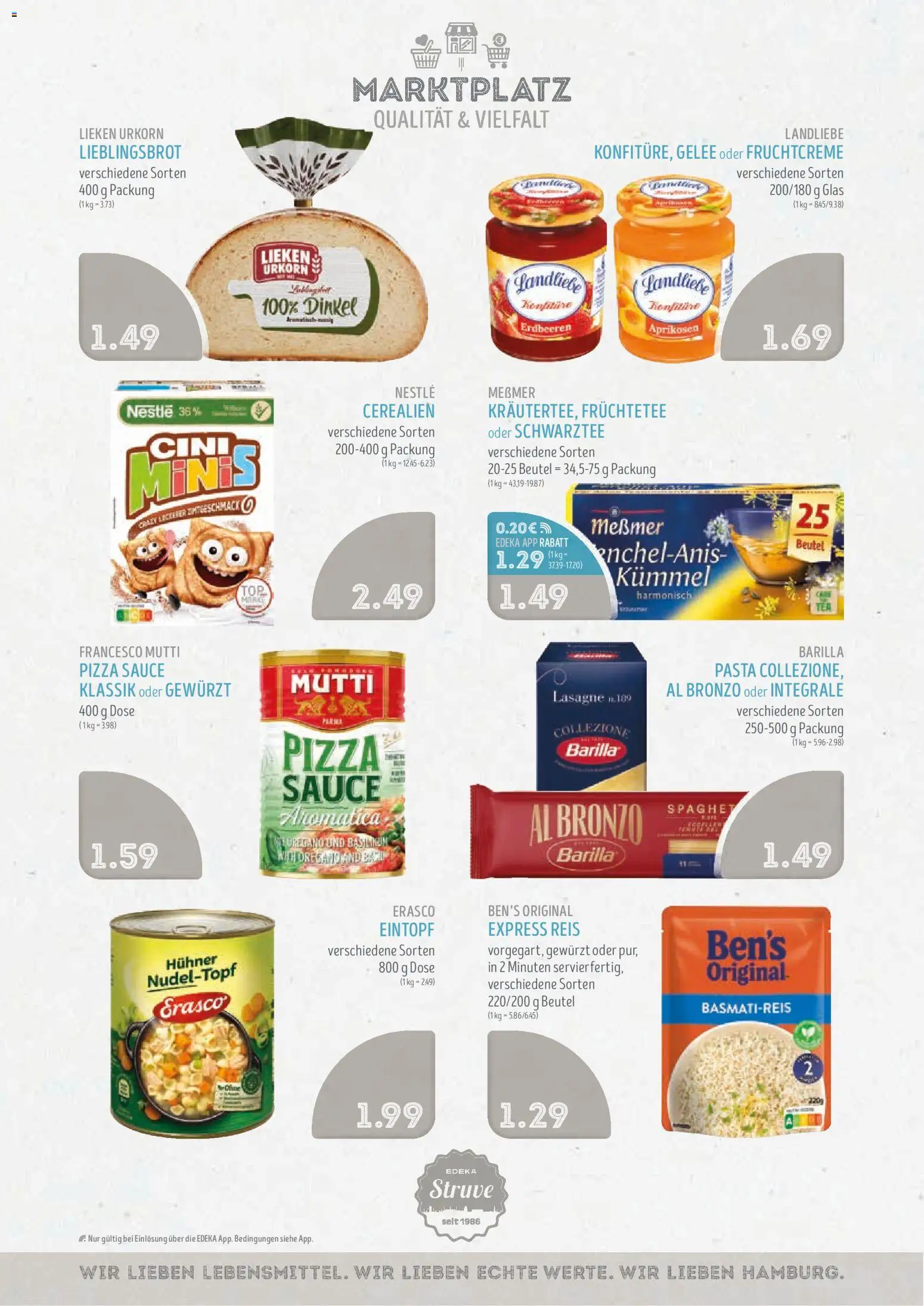 Edeka Struve Prospekt – gültig ab 31.08.2026 | Seite: 10 | Produkte: Barilla, Pasta, Reis, Erasco