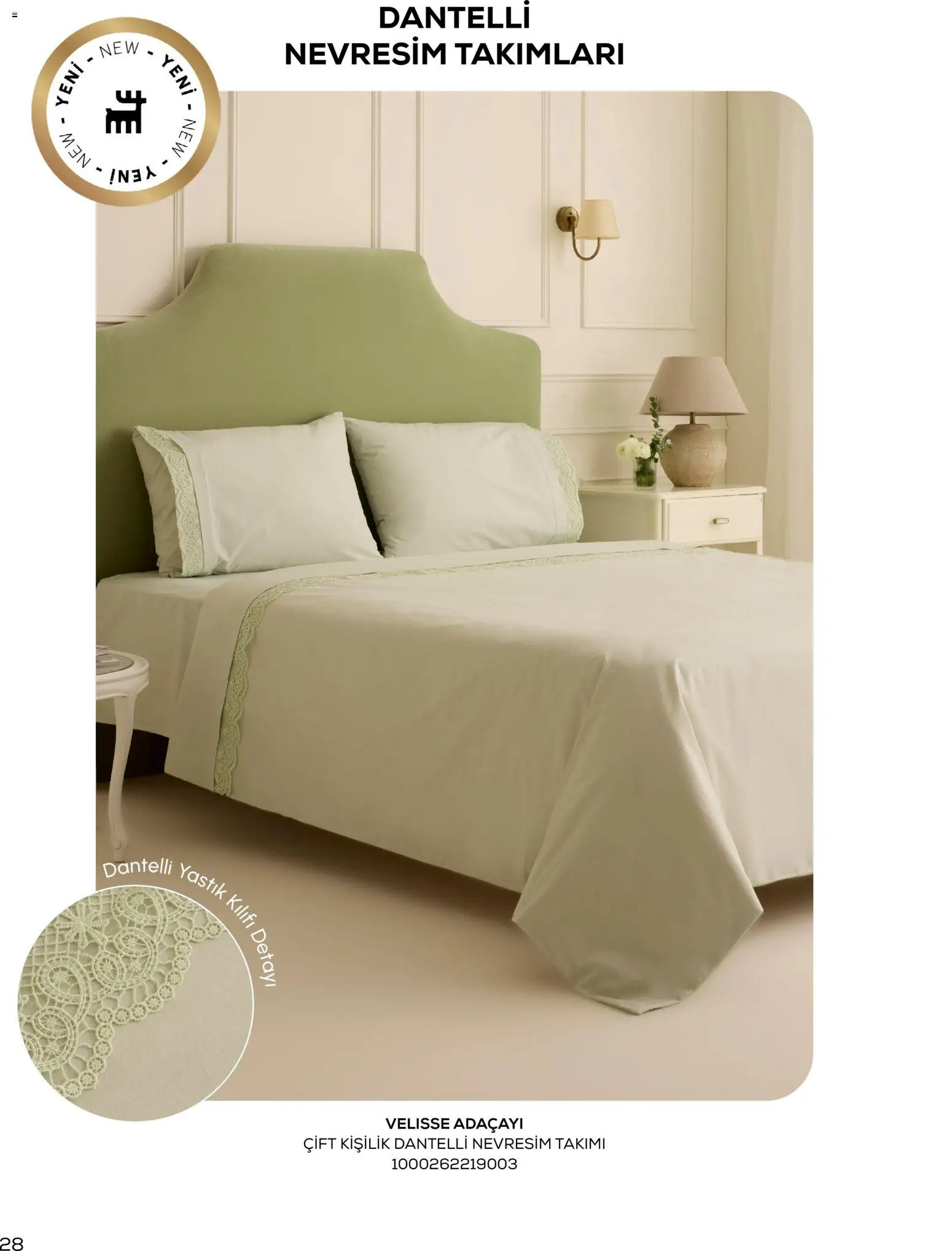 Karaca Home - Katalog Sezonsuz Karaca Home Şıklığı - İlkbahar / Yaz 2026 - 01 Mart 2026 tarihinden itibaren geçerlidir | Sayfa: 28 | Ürünler: Yastık, Nevresim, Yastık kılıfı, Nevresim takımları