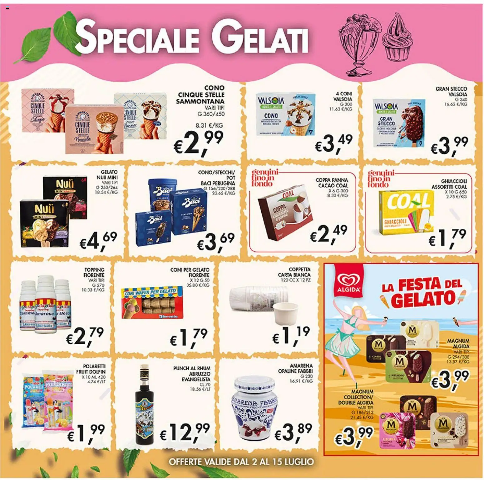 Volantino Coal del 02/07/2026 | Pagina: 12 | Prodotti: Ghiaccioli, Cacao, Amarena, Topping