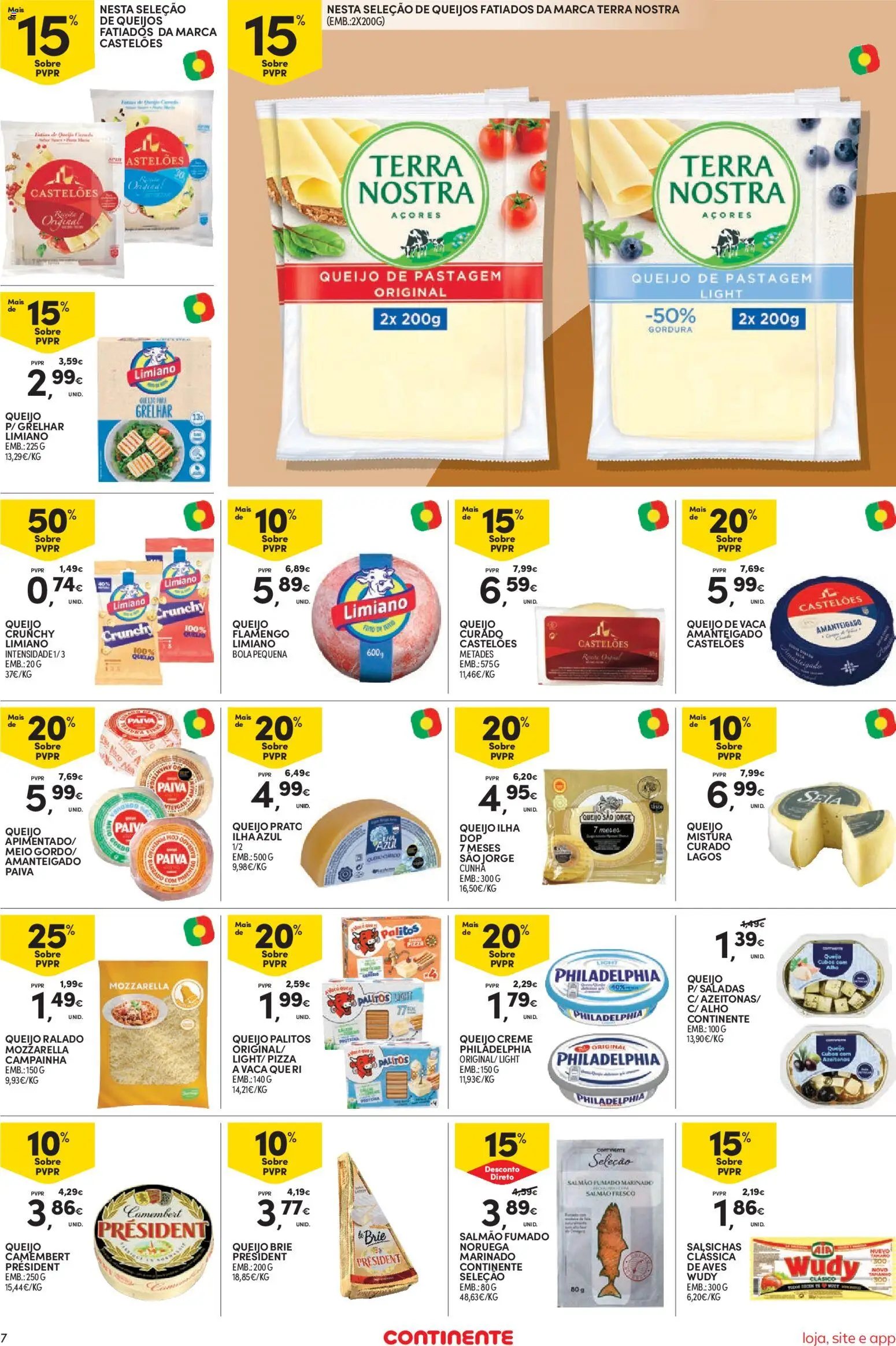 Continente folheto Bom Dia │ válido de 13/10/2026 | Página: 7 | Produtos: Salmão fumado, Azeitonas, Queijo creme, Campainha