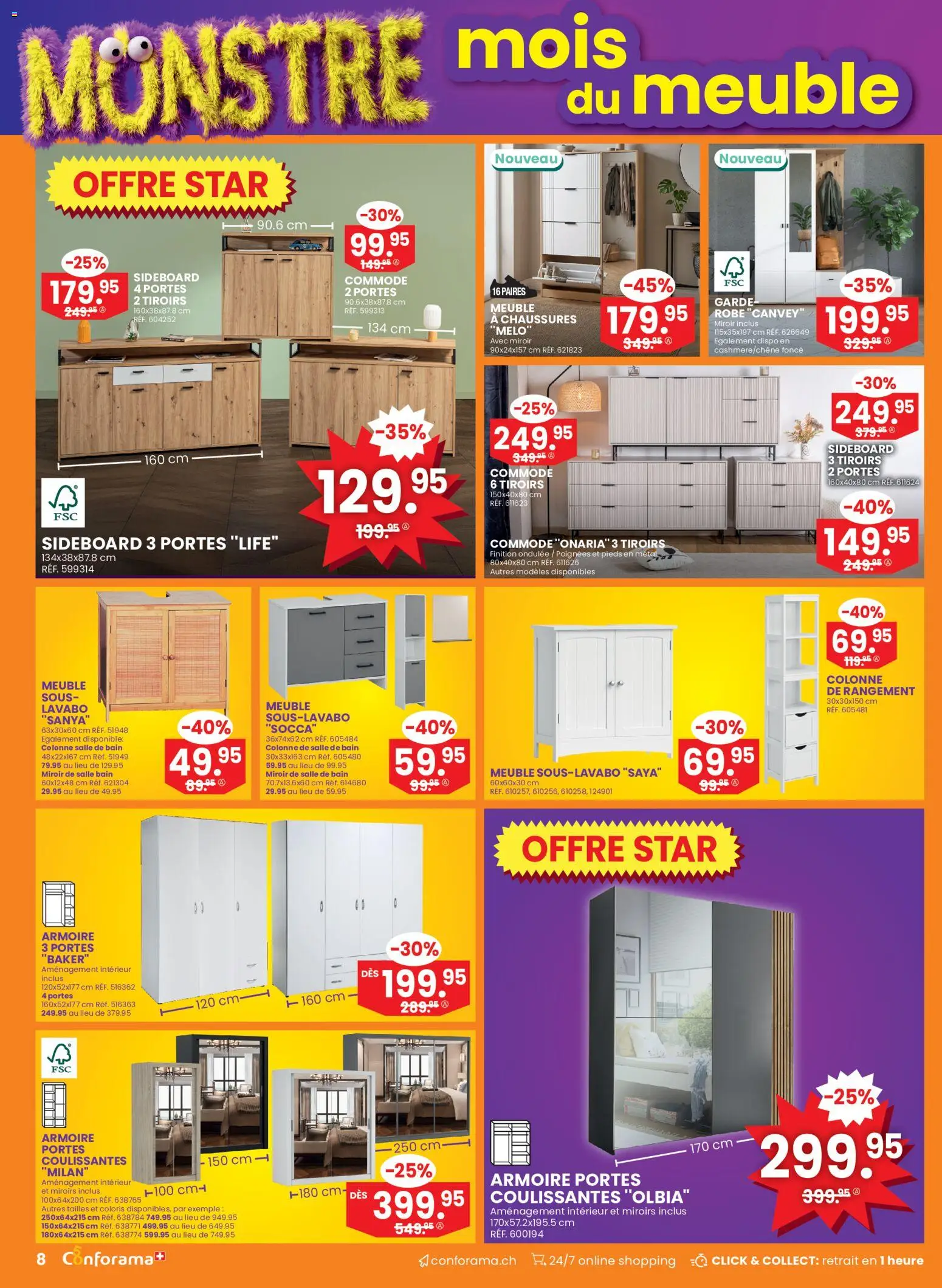 Conforama aktionen FR – gültig ab 14.10.2026 | Seite: 8 | Produkte: Sideboard