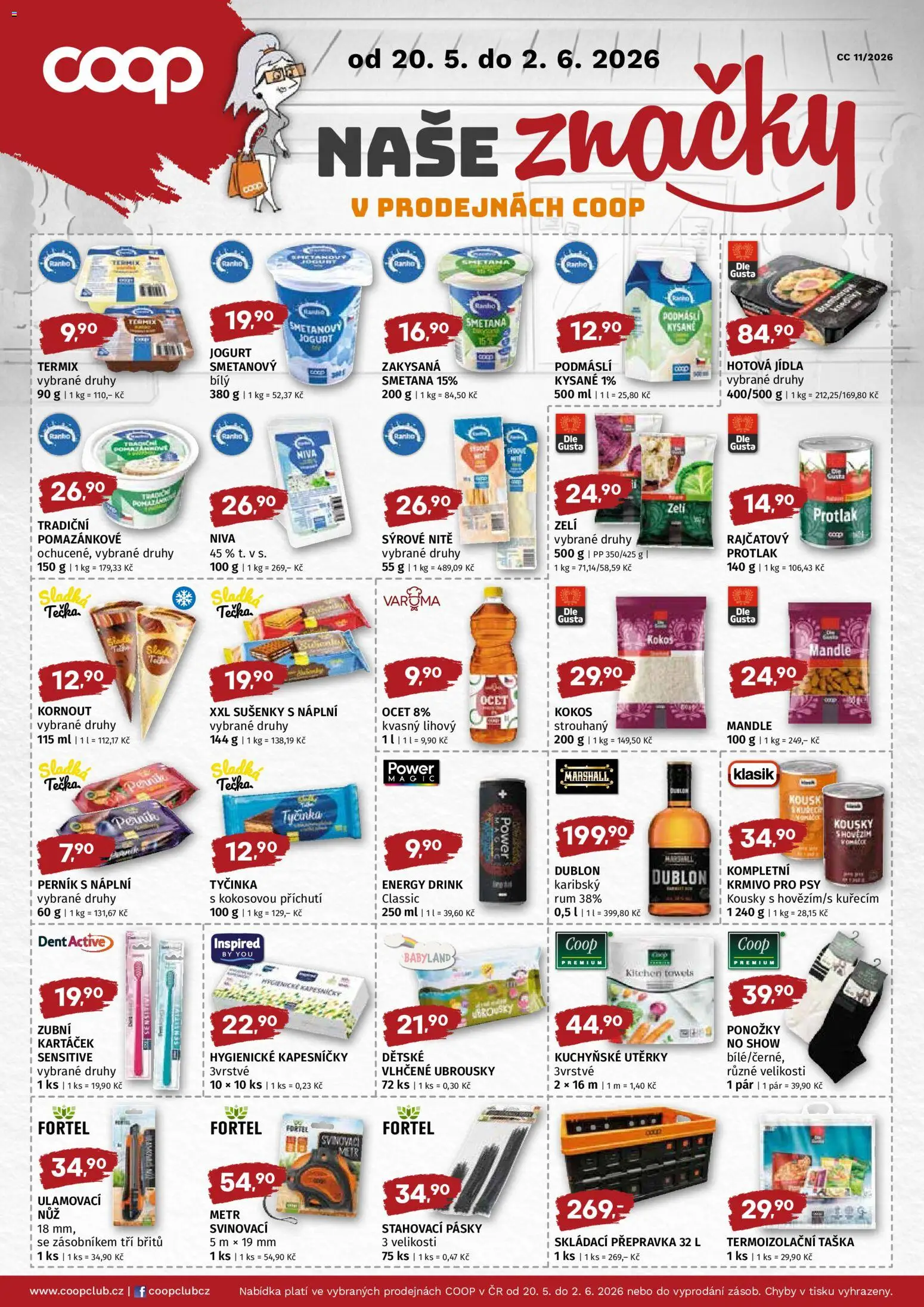 Terno leták - COOP naše super ceny od 20.05.2026 | Strana: 2 | Produkty: Rum, Jogurt, Kuchyňské utěrky, Sušenky
