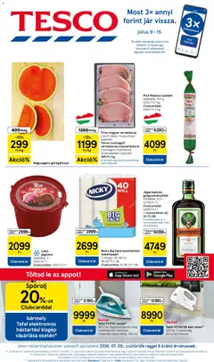 Tesco aktuális akciós újság - amely érvényes a következő dátumtól: 2026.07.09.