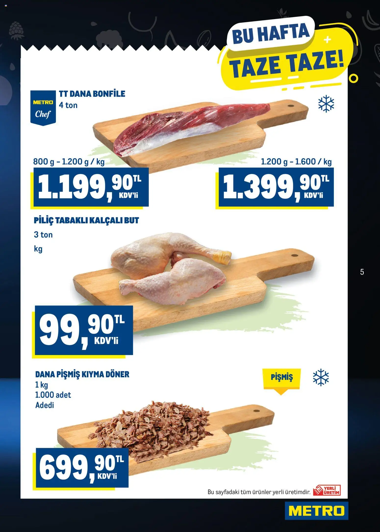 Metro Katalog - 02 Eylül 2026 tarihinden itibaren geçerlidir | Sayfa: 5 | Ürünler: Döner, Kıyma, Piliç, Bonfile