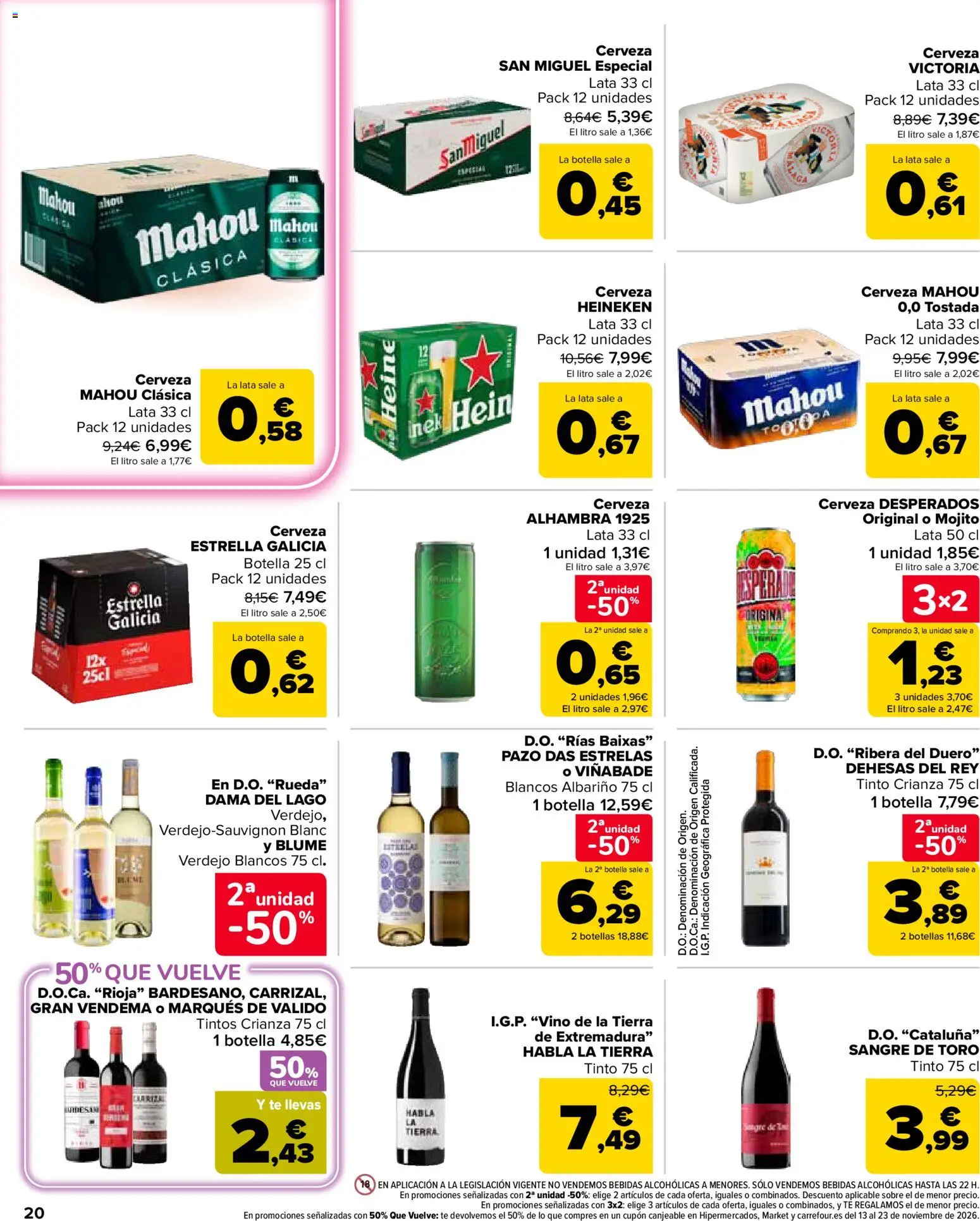 Carrefour Market folleto │ válido desde el 27/10/2026 | Página: 20 | Productos: Cerveza, Té, Bebidas, Tierra