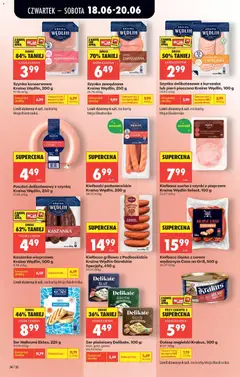 Pogląd oferty "Szynka konserwowa Kraina Wędlin, 200 g, Szynka konserwowa Kraina Wędlin" - ważna od 18.06.2026 | Strona: 42