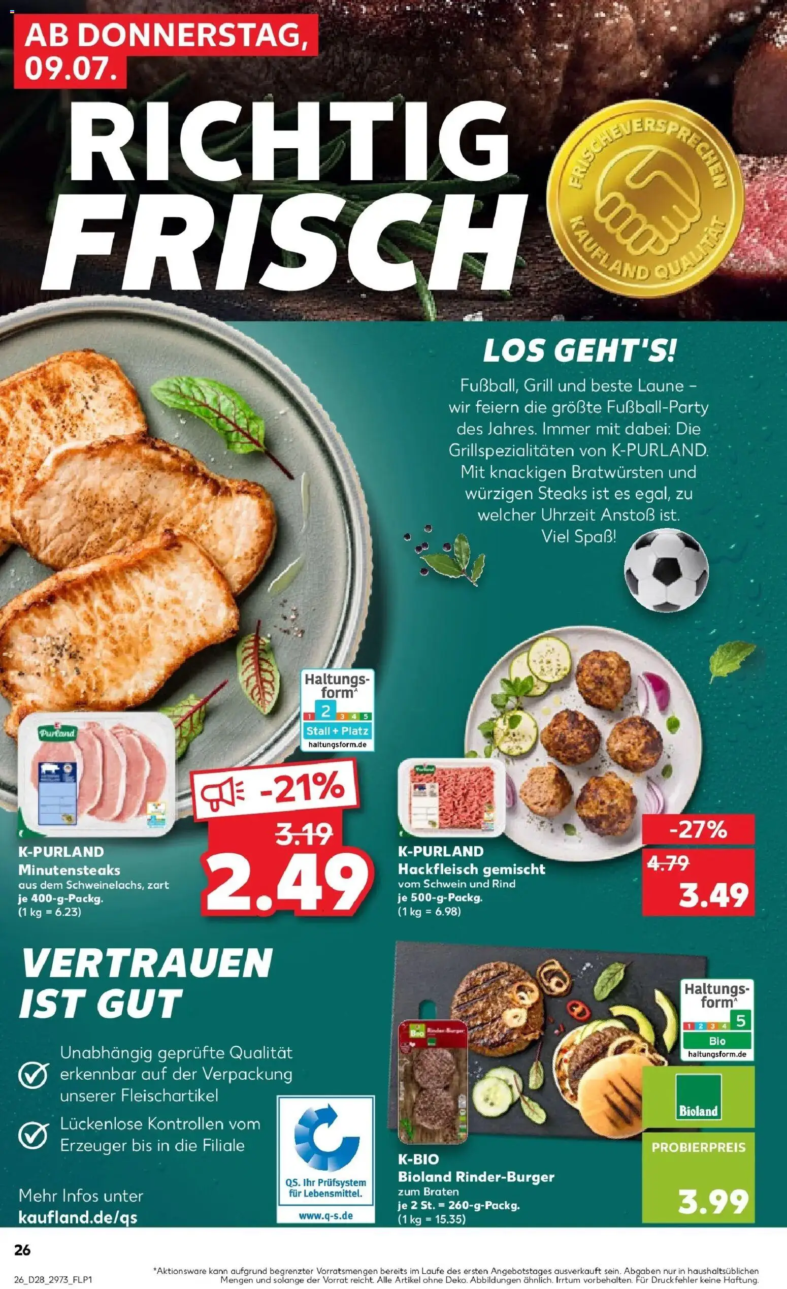 Kaufland Kaufland: Mo-Mi Der Wochenstart – gültig ab 05.07.2026 | Seite: 43 | Produkte: Grill, Hackfleisch