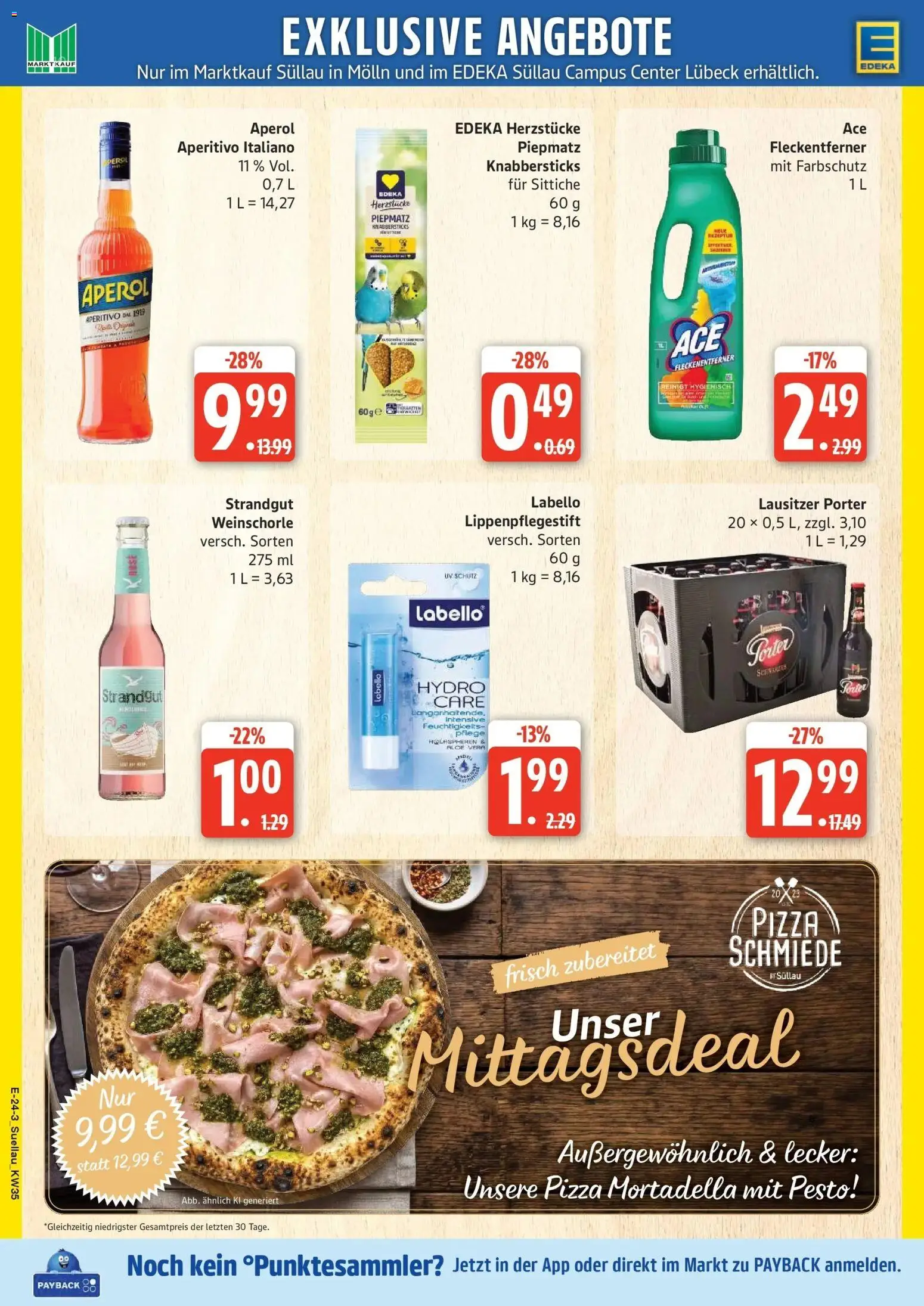 Edeka Prospekt Ratzeburg (ab 24.08.2026) » Angebote Online | Seite: 31 | Produkte: Weinschorle, Fleckenentferner, BH, Aperol