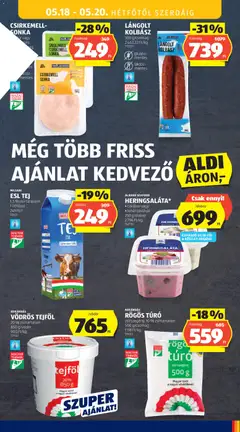RÖGÖS TÚRÓ, zsírszegény, 10 % zsírtartalom 500 g/csomag - amely érvényes a következő dátumtól: 14.05.2026 | Oldal: 33