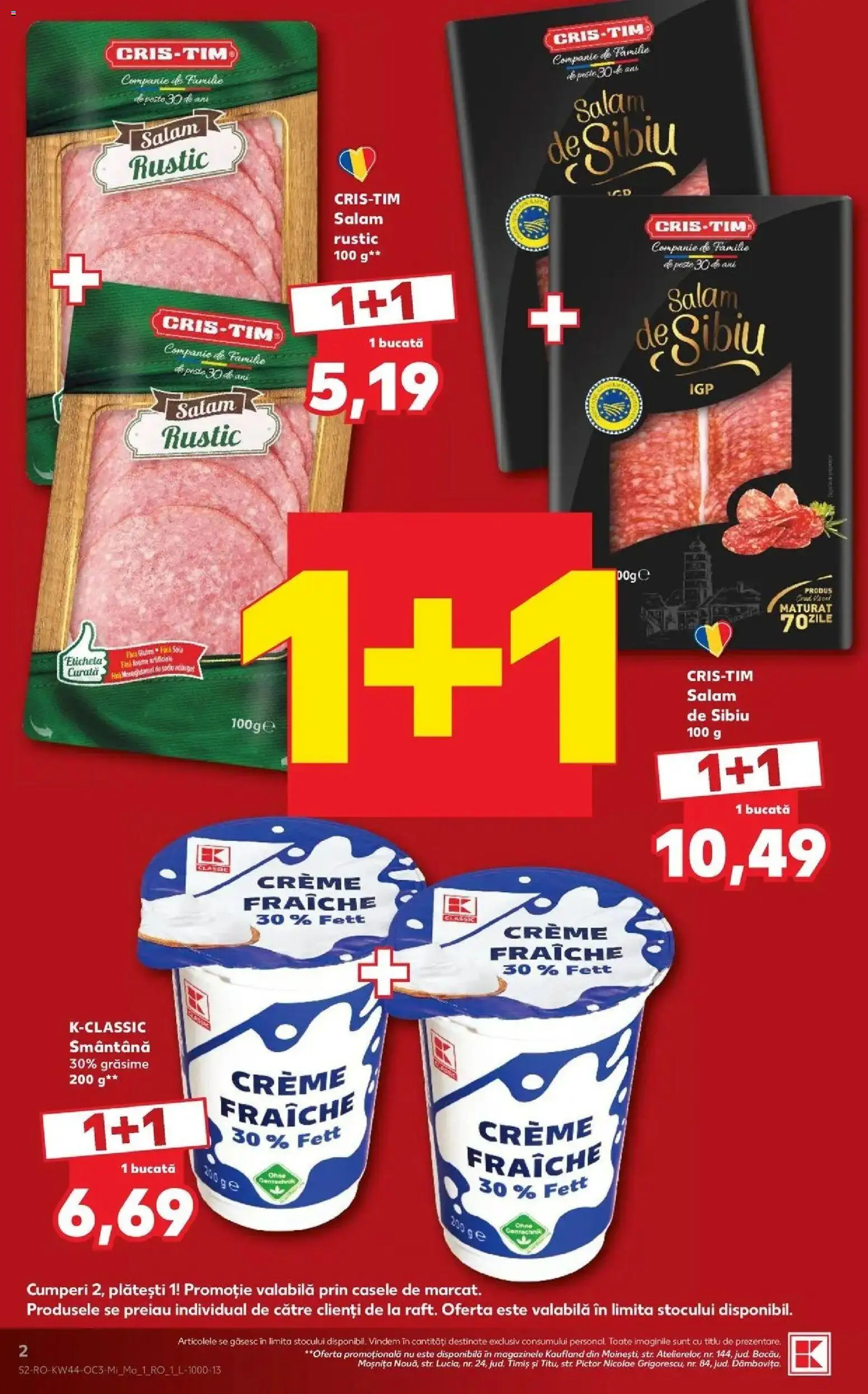 Kaufland Iași 28.10.2026 - Revista si Oferta | Pagină: 2 | Produse: Salam, Pește, Smântână
