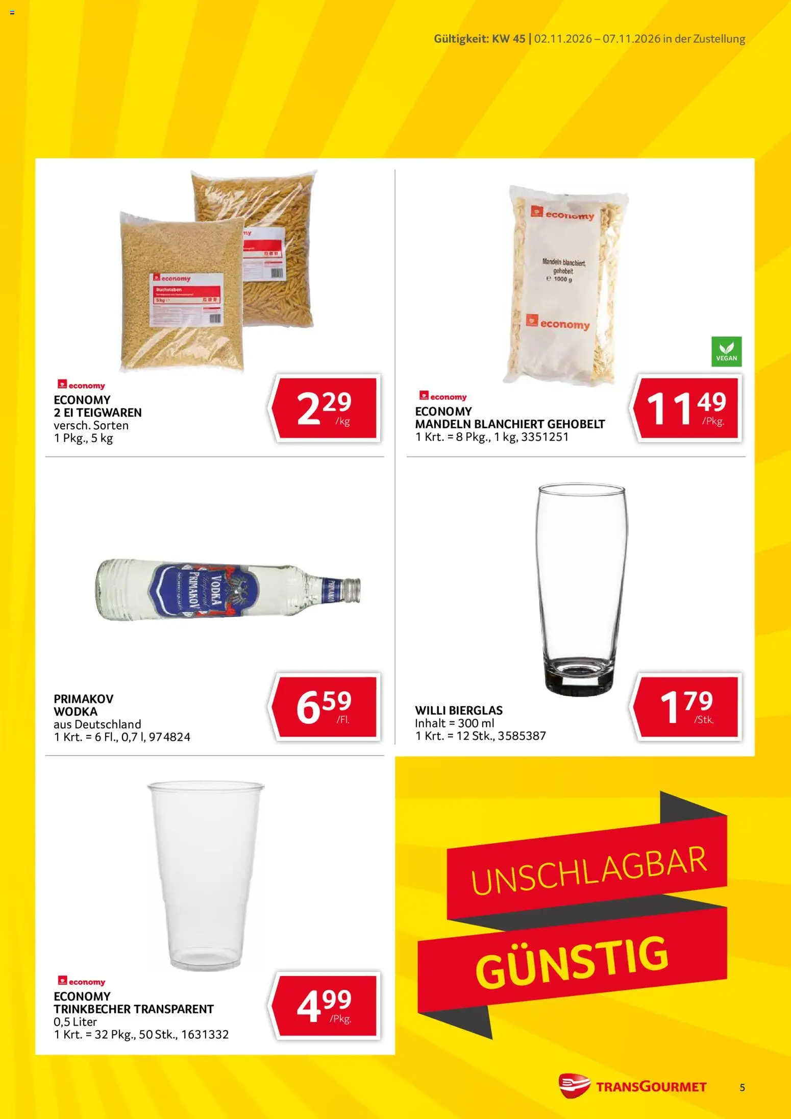 Transgourmet Flugblatt gültig ab 02.11.2026 | Seite: 5 | Produkte: Wodka