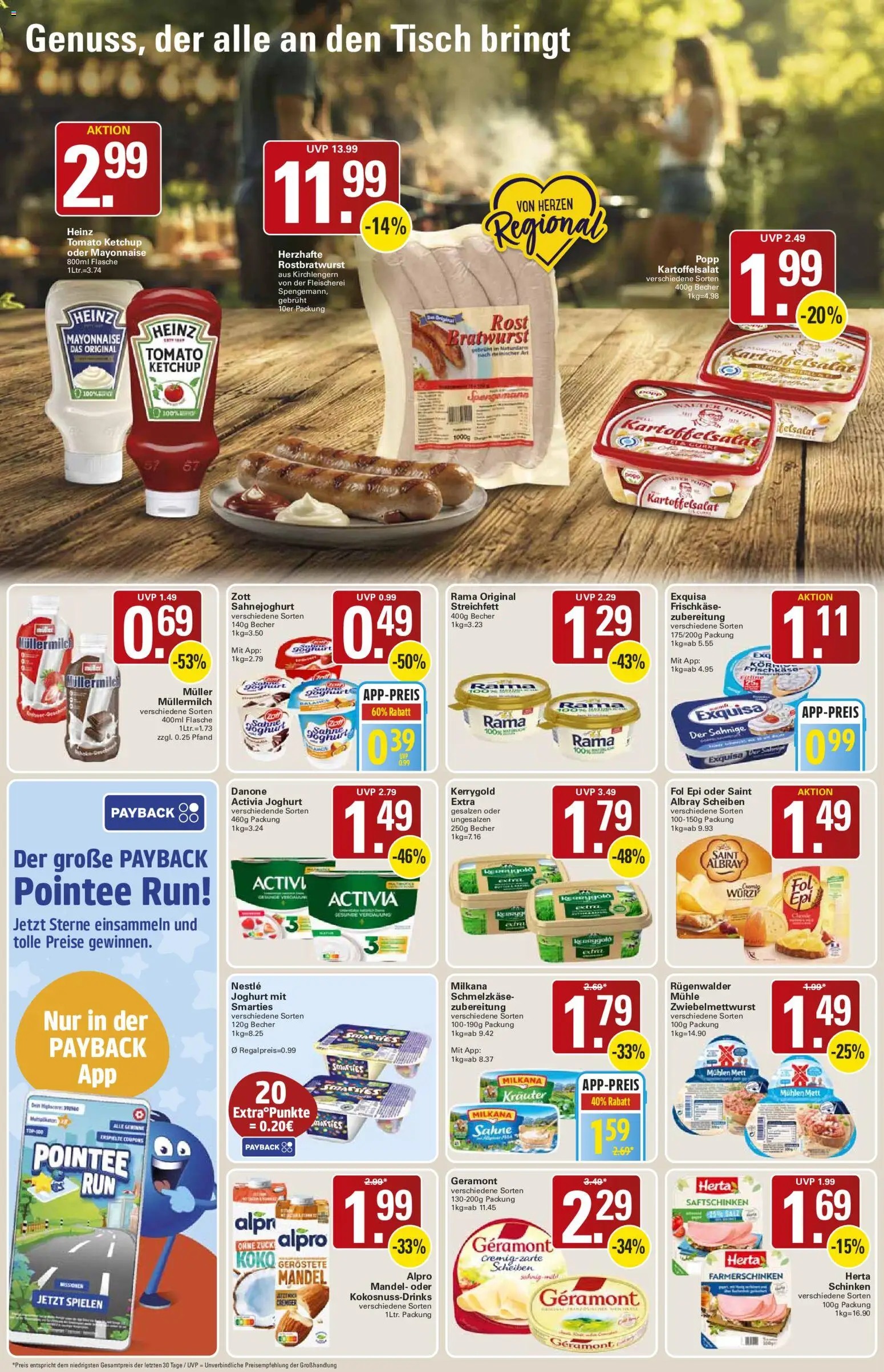 WEZ Prospekt – gültig ab 27.07.2026 | Seite: 8 | Produkte: Mühle, Danone activia, Tisch, Frischkase