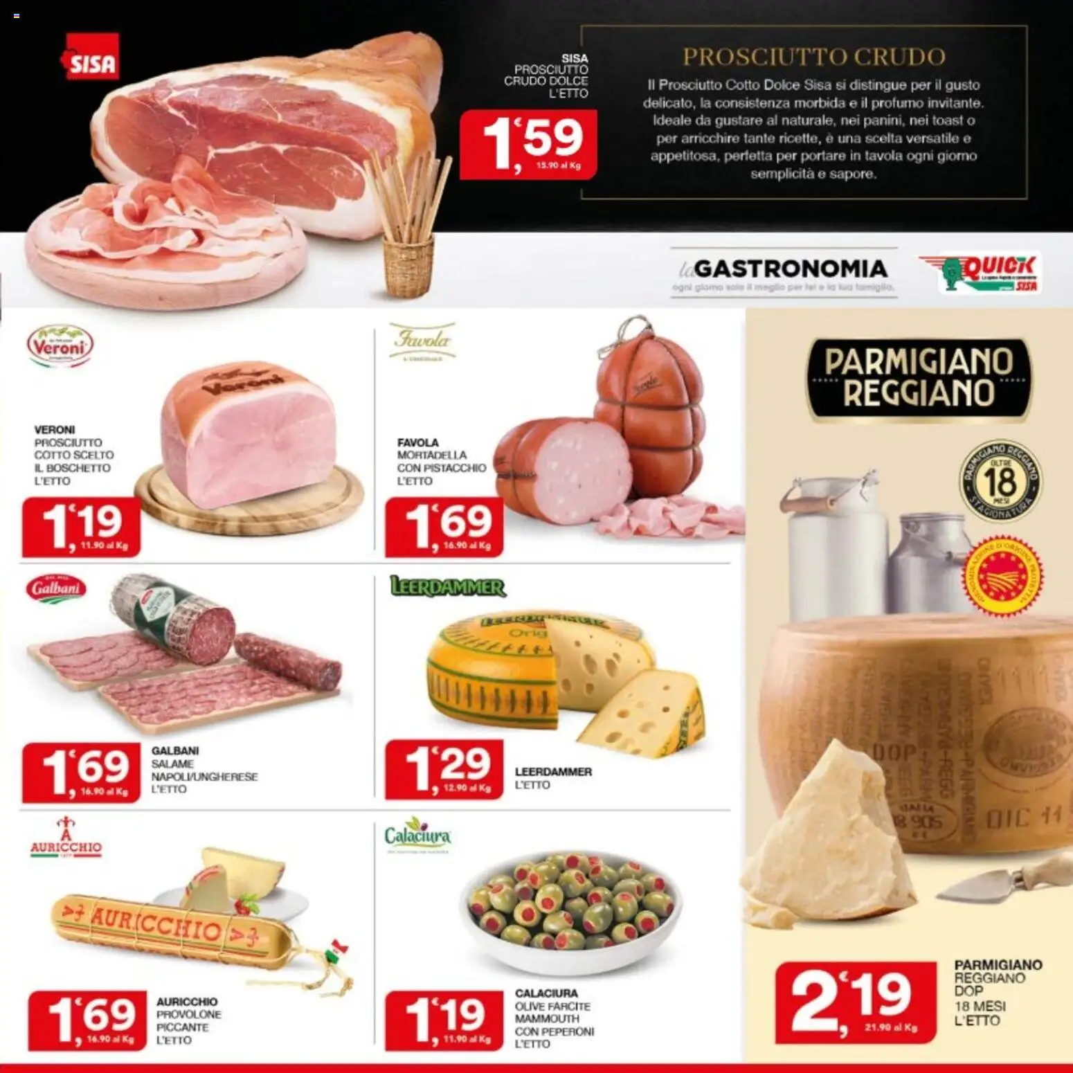 Volantino SISA del 22/10/2026 | Pagina: 3 | Prodotti: Prosciutto Cotto, Pistacchio, Olive, Mortadella