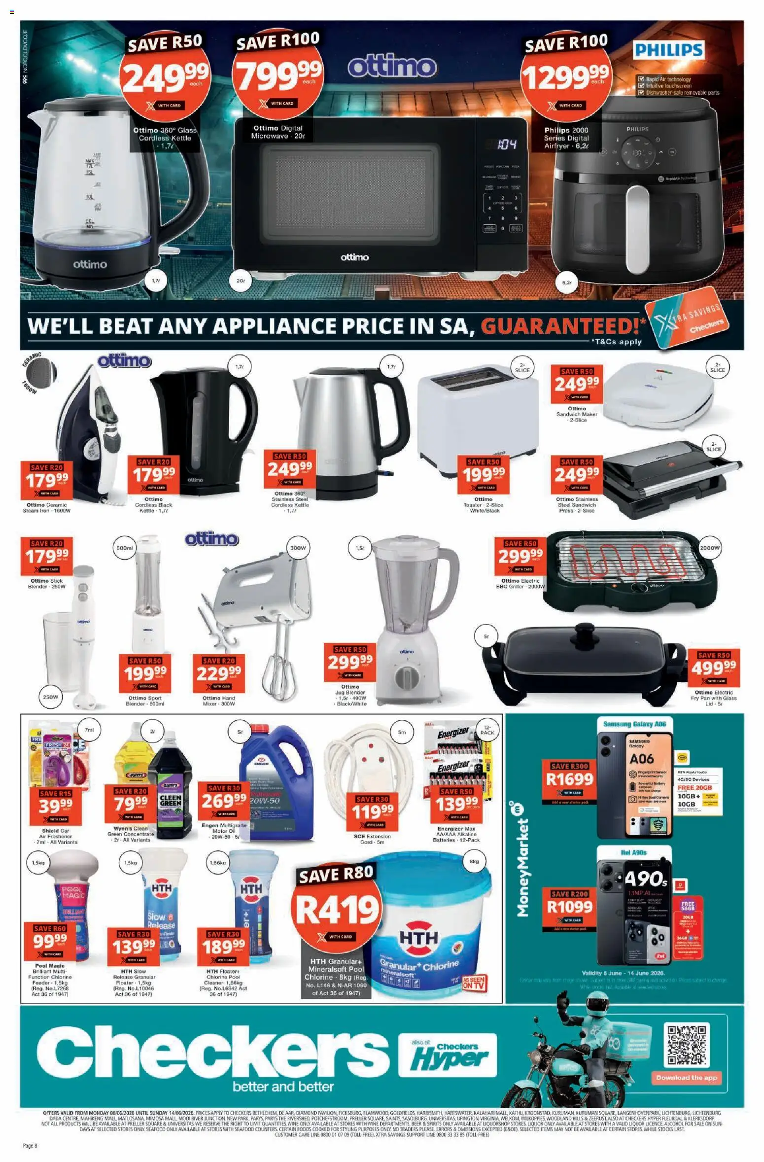 New Checkers catalogue – valid from 08.06.2026 | Page: 8 | Products: Cleen green, Blender, Beer, Seafood
