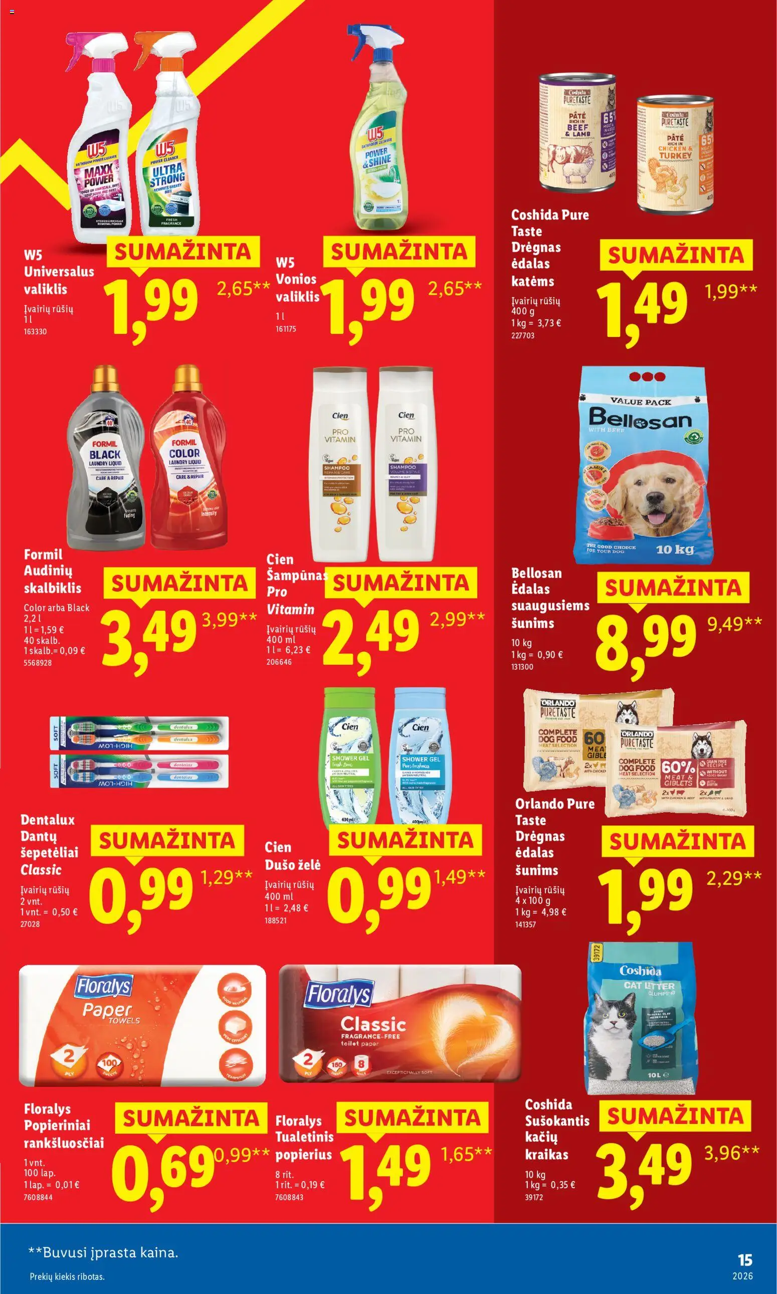 LIDL akcijos nuo 2026.08.17 | Puslapis: 15 | Prekių: Šampūnas, Dušo želė