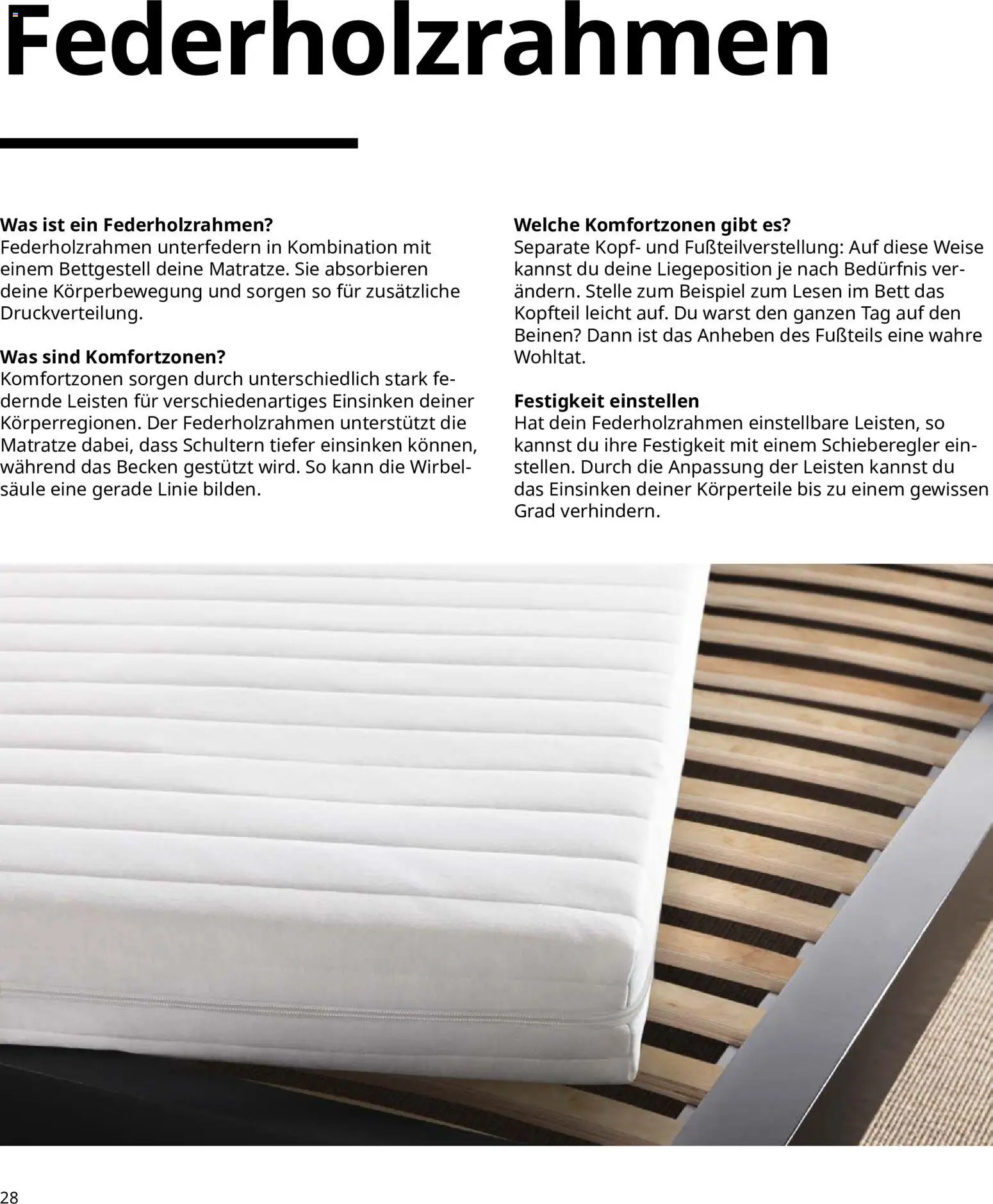 Ikea Prospekt Schlafkomfort – gültig ab 16.09.2026 | Seite: 28 | Produkte: Bett, Matratze