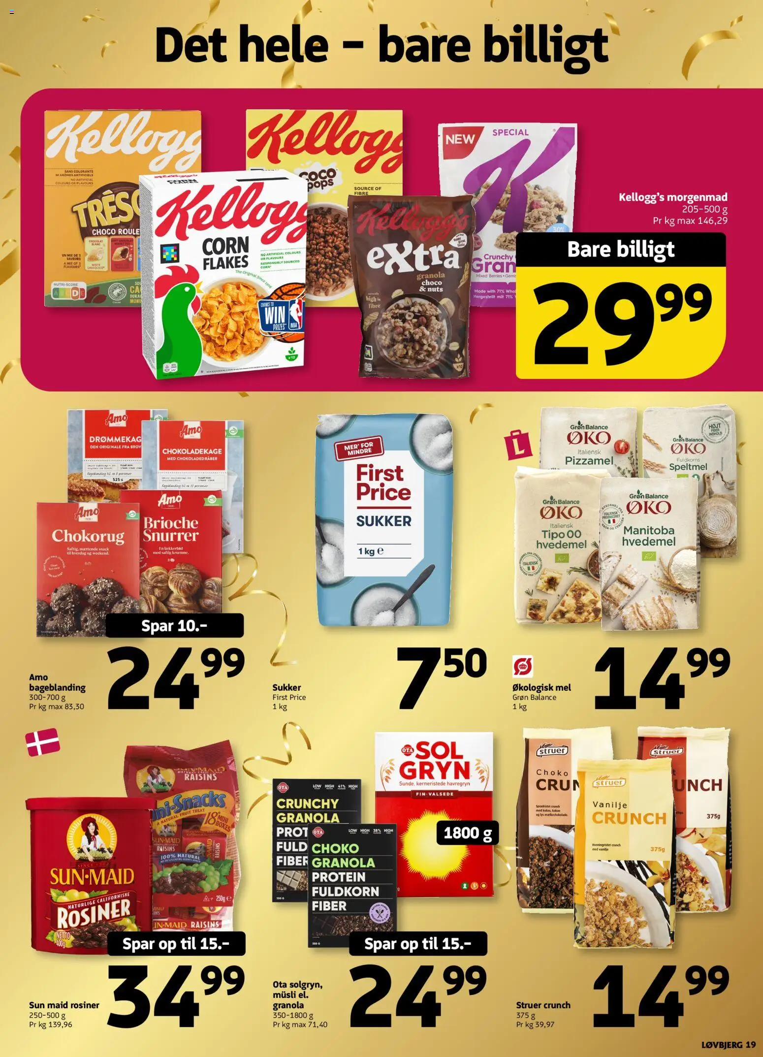 Løvbjerg tilbudsavis – gyldig fra 29.05.2026 | Side: 19 | Produkter: Te, Rosiner, Kakao, Havregryn