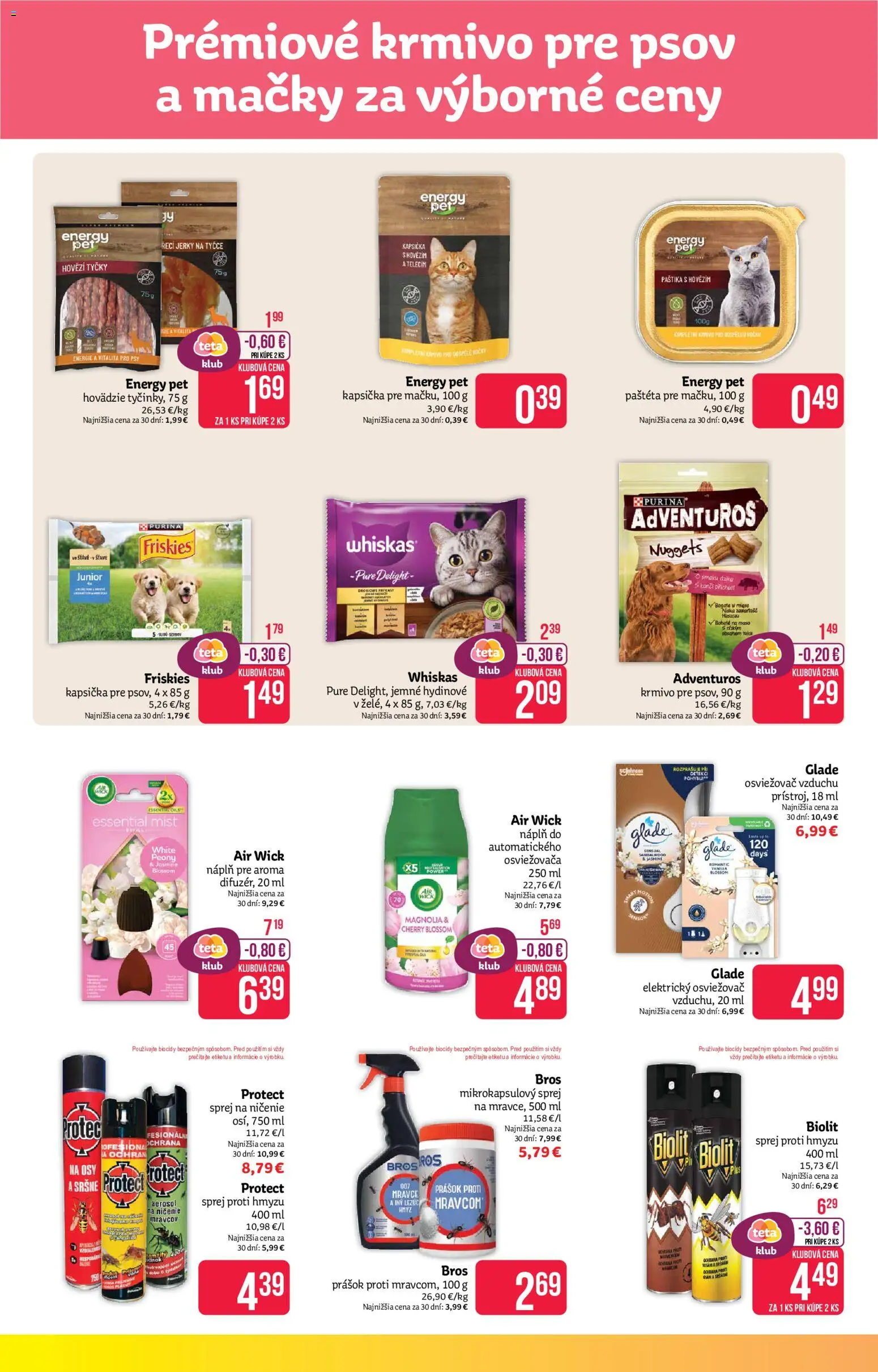 Nové Teta drogerie akcie – leták je platný od 11.05.2026 | Strana: 14 | Produkty: Osviežovač vzduchu, Whiskas, Air Wick