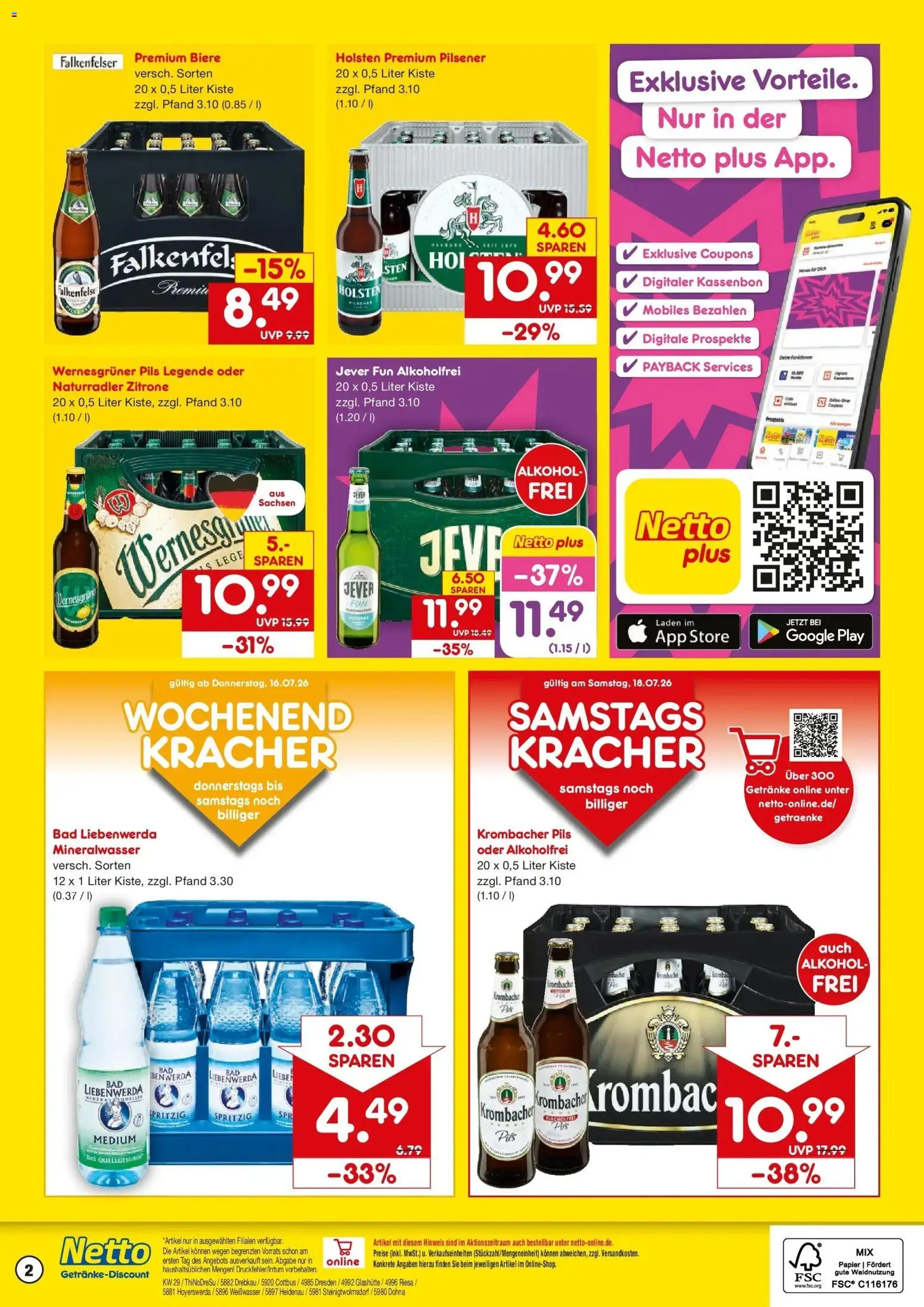 Netto Marken-Discount Prospekt Riesa – gültig ab 13.07.2026 | Seite: 2 | Produkte: Bad, Zitrone, Jever, Krombacher