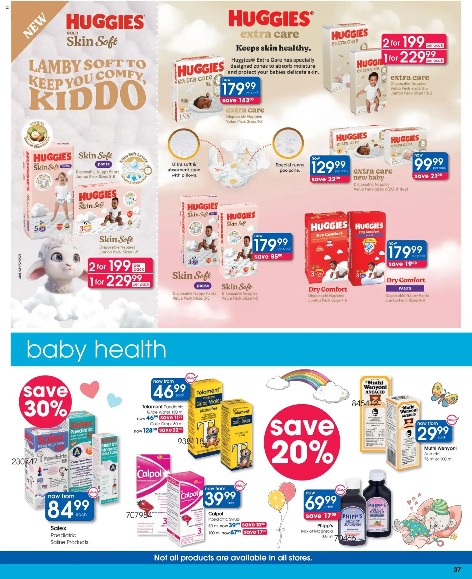 New Clicks catalogue – valid from 21.05.2026 | Page: 37 | Products: Pants, Syrup, Water, Nappies
