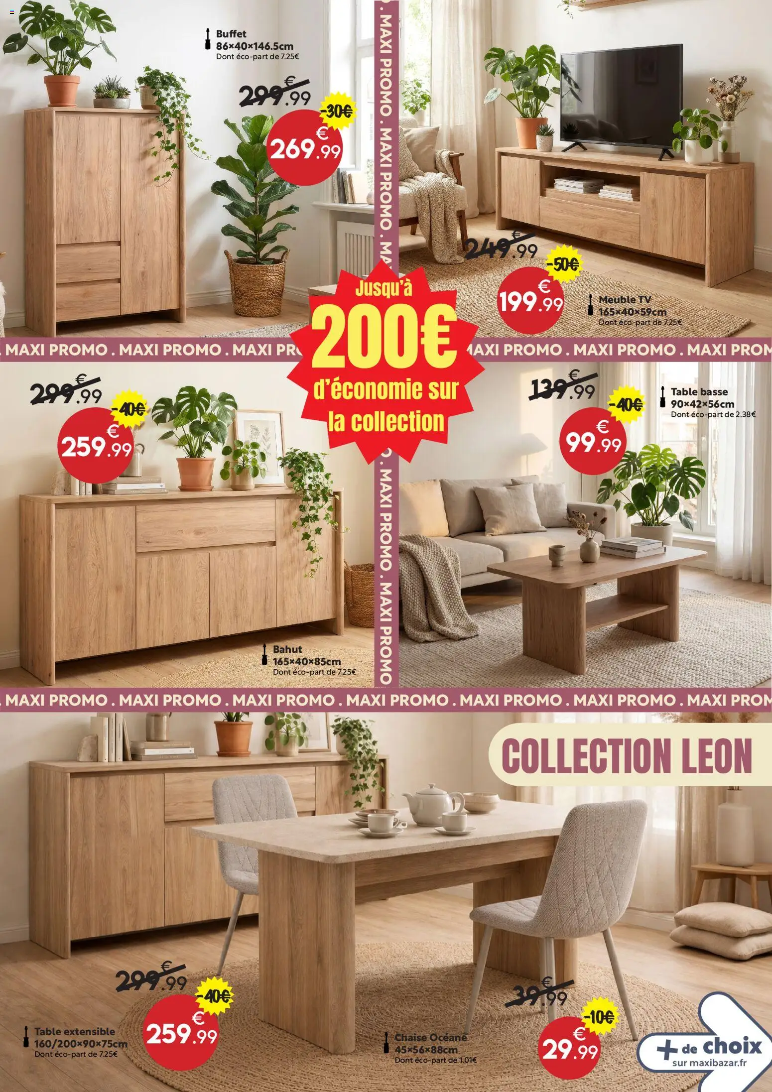 {H1} | Page: 4 | Produits: Table extensible, Table, Chaise, Buffet