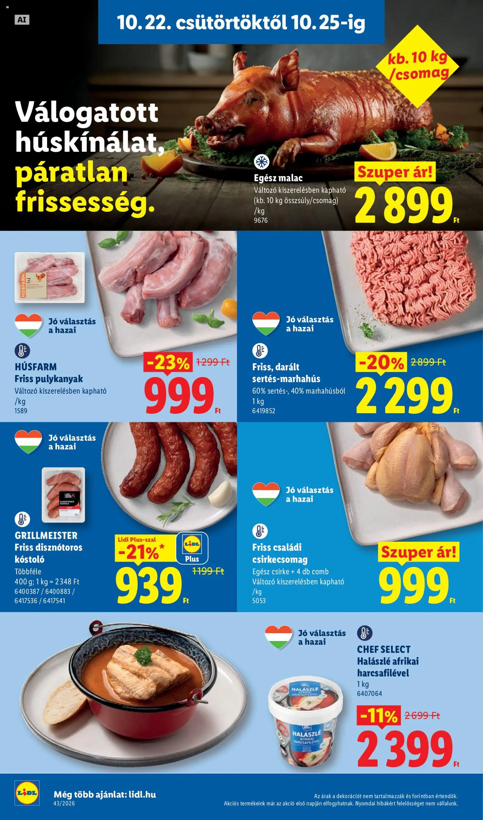 Lidl akciós ujság - amely érvényes a következő dátumtól: 2026.10.22. | Oldal: 4