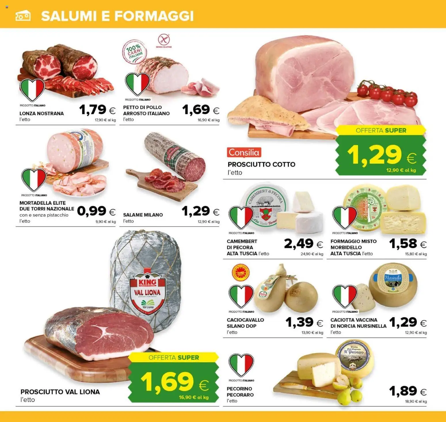 Volantino Oasi del 22/10/2026 | Pagina: 12 | Prodotti: Prosciutto Cotto, Salame, Pollo, Formaggio