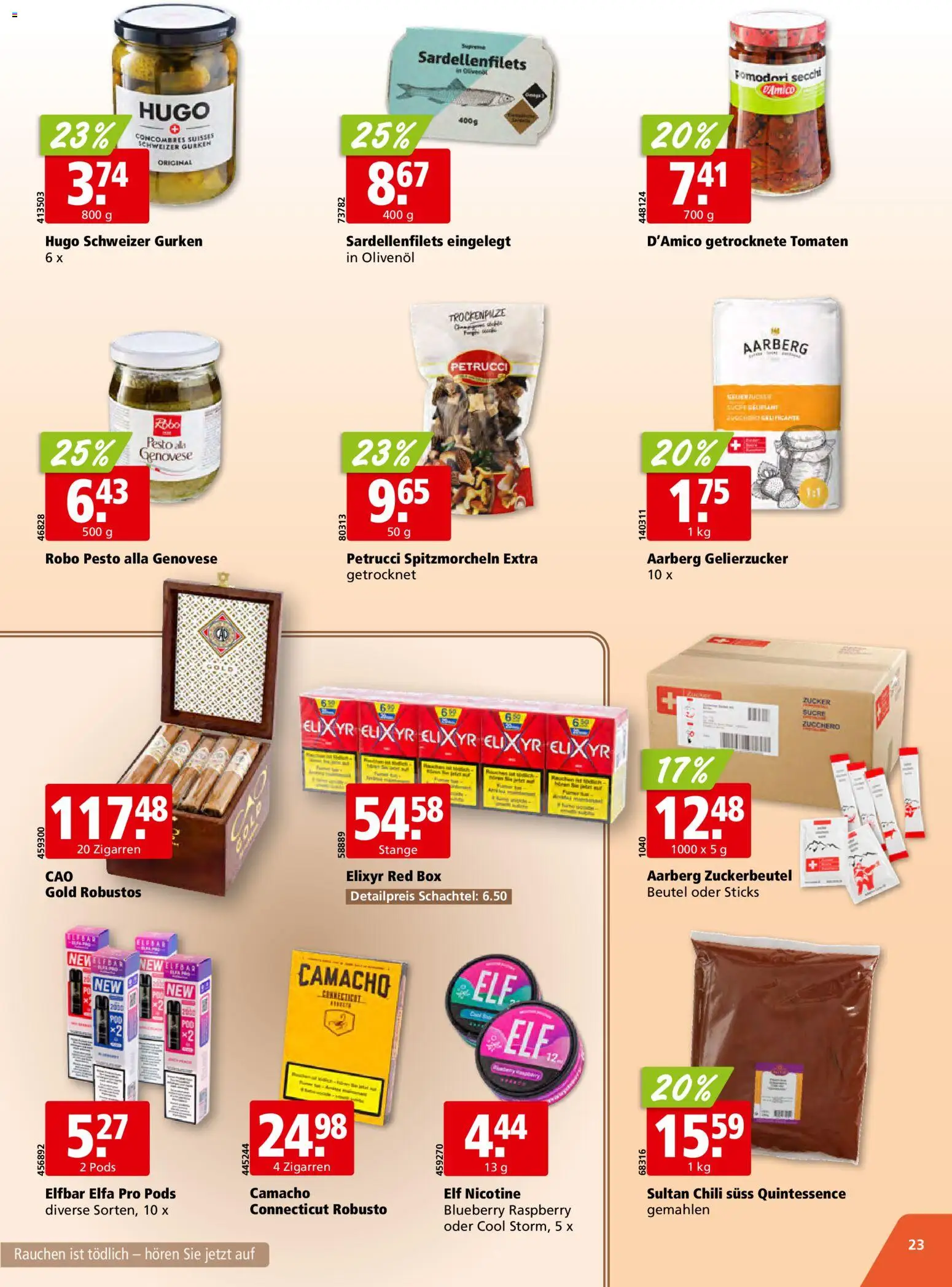 Aligro aktionen – gültig ab 20.07.2026 | Seite: 23 | Produkte: Box, Tomaten, Chili, Zucker