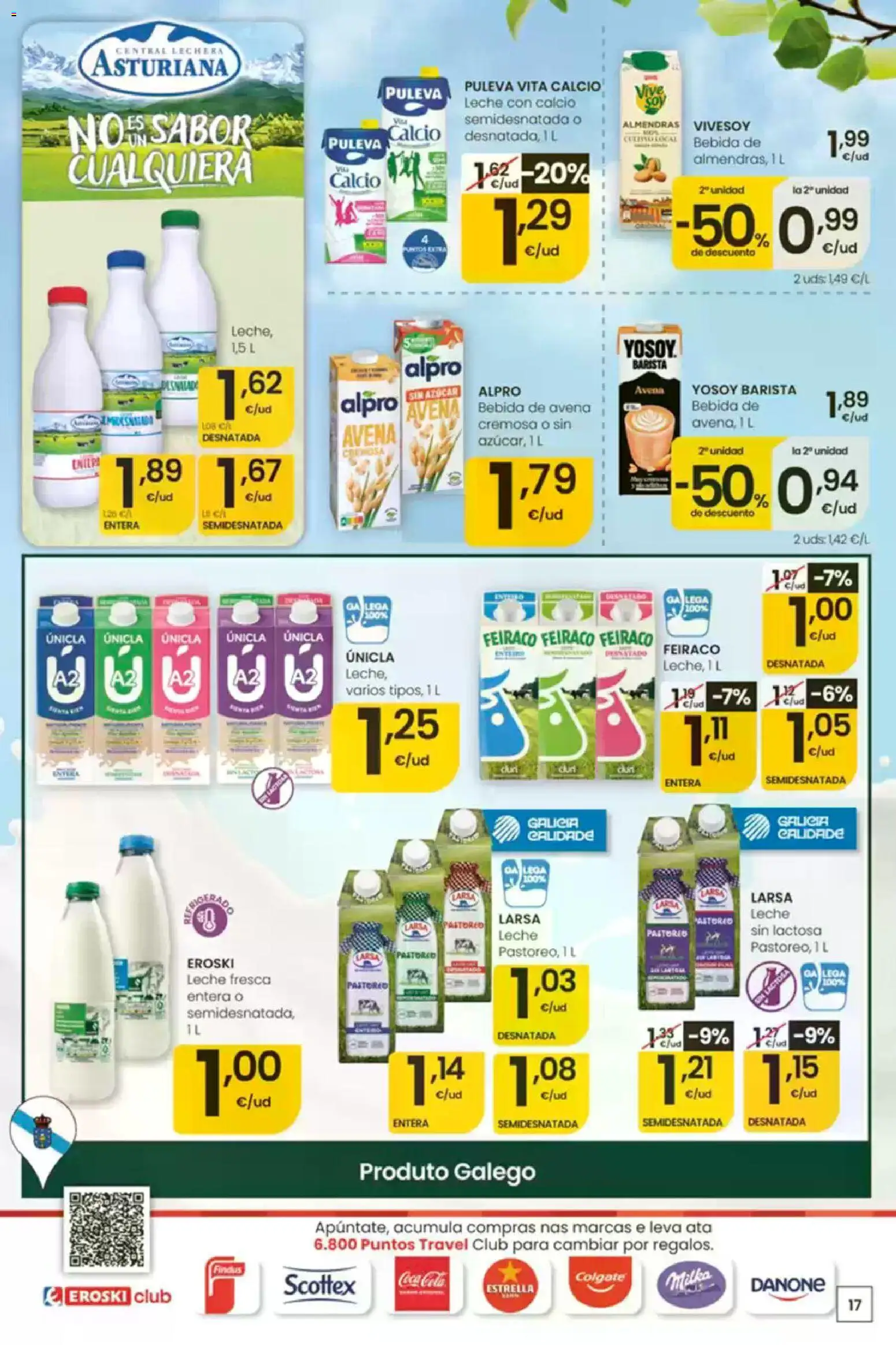 Eroski folleto │ válido desde el 30/07/2026 | Página: 17 | Productos: Leche, Bebida de avena