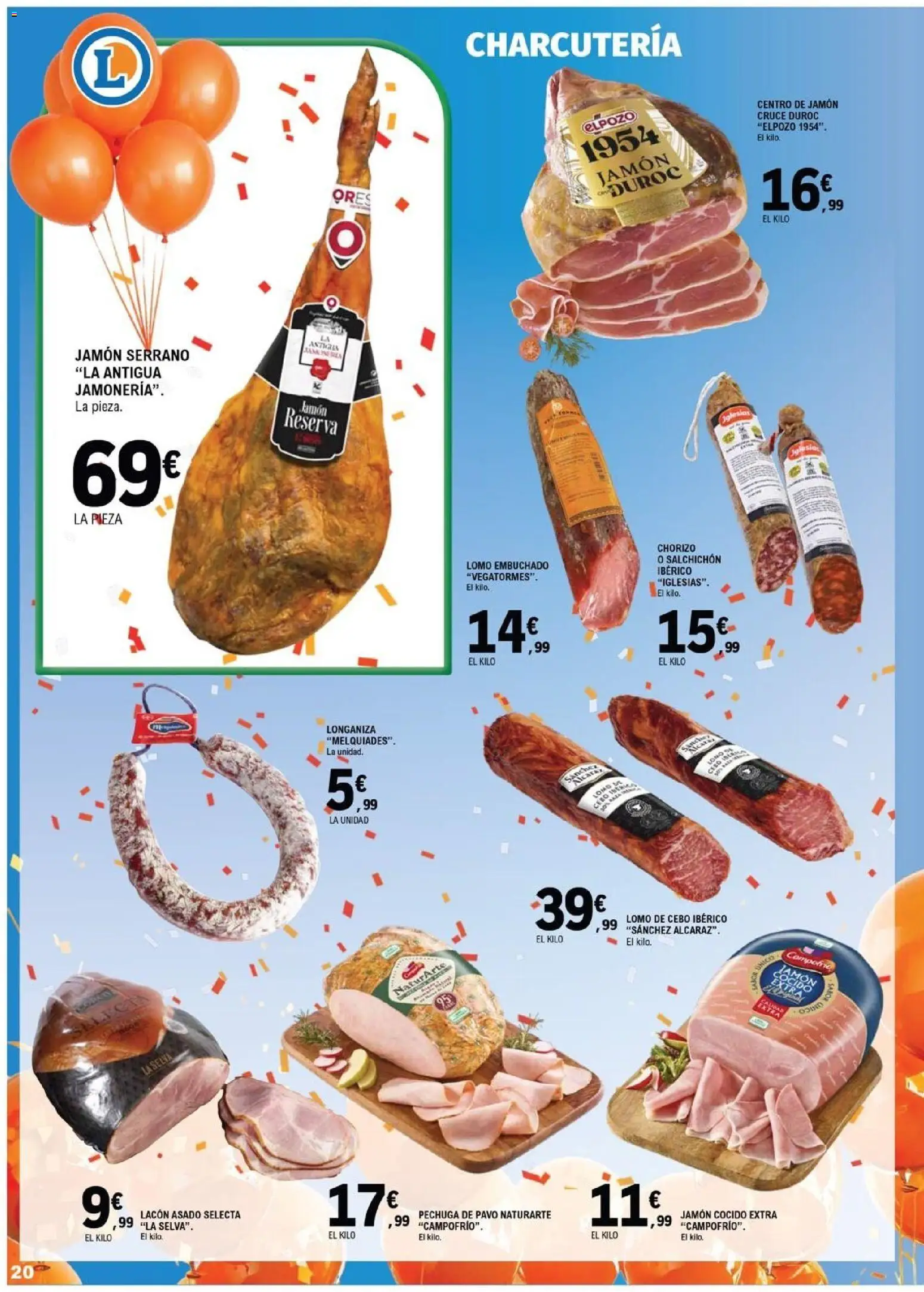 E.Leclerc folleto Salamanca │ válido desde el 01/07/2026 | Página: 20 | Productos: Jamón serrano, Jamón, Jamón cocido, Longaniza