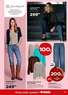 Jackpot skjorte eller bukser, Bomuld. Str. 36-46. Frit valg. 1 stk./par. gyldig fra 21/08/2026 | Side: 47 | Produkter: Skjorte, Bukser, Cardigan, Jeans
