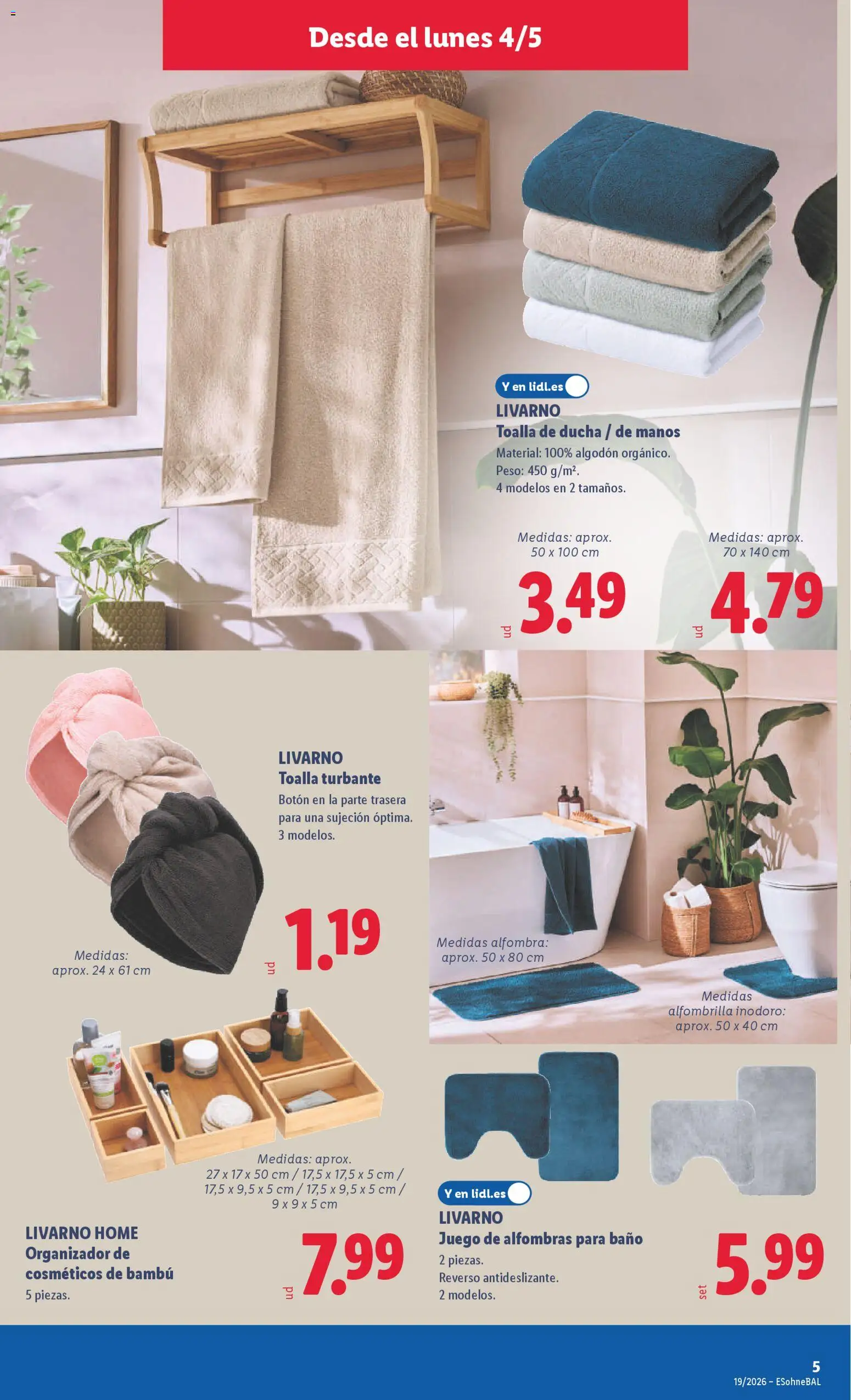 Lidl folleto de bazar │ válido desde el 04.05.2026 | Página: 11 | Productos: Alfombrilla, Peso, Baño, Ducha