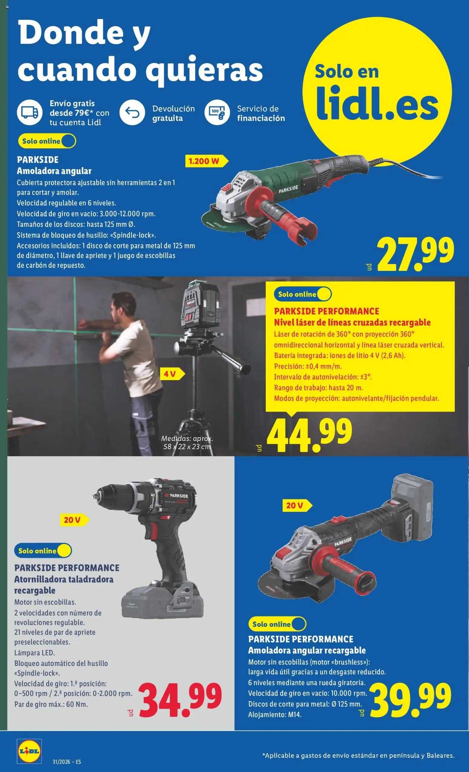 Lidl folleto de bazar │ válido desde el 27/07/2026 | Página: 6 | Productos: Disco, Batería, Lámpara