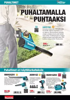 Makita-mainoslehti voimassa 07.04.2026 alkaen | Sivu: 4 | Tuotteet: Video, Lehtipuhallin