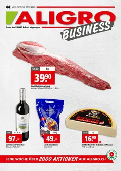 Aligro aktionen Business Chavannes, Matran, Genf, Sitten ab 26.10.2026 gültig