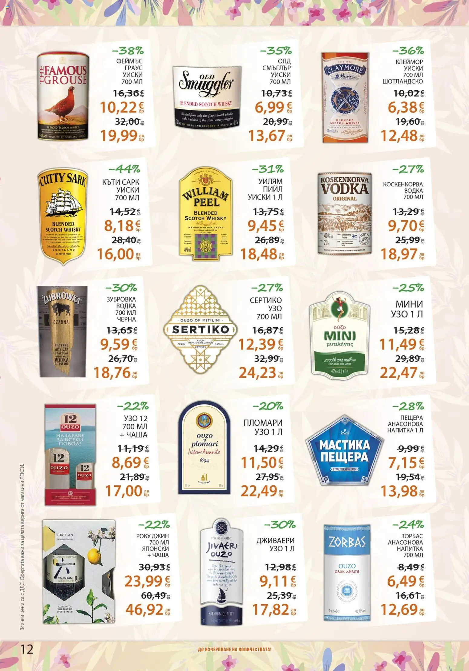 {H1} | Страница: 12 | Продукти: Джин, Узо, Напитка, Повод
