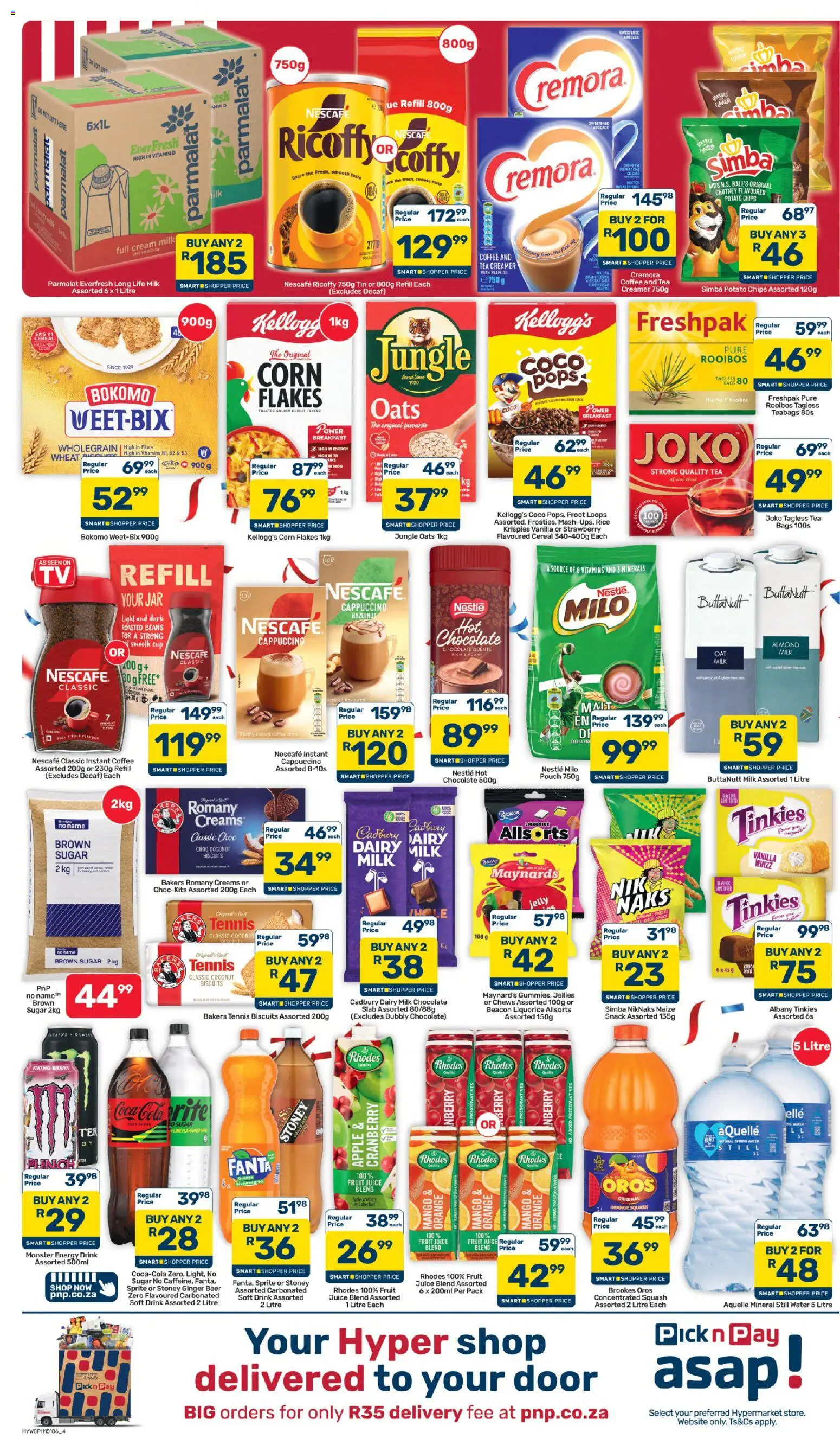 New Pick n Pay catalogue – valid from 24/07/2026 | Page: 4 | Products: Corn, Squash, Cream, Water