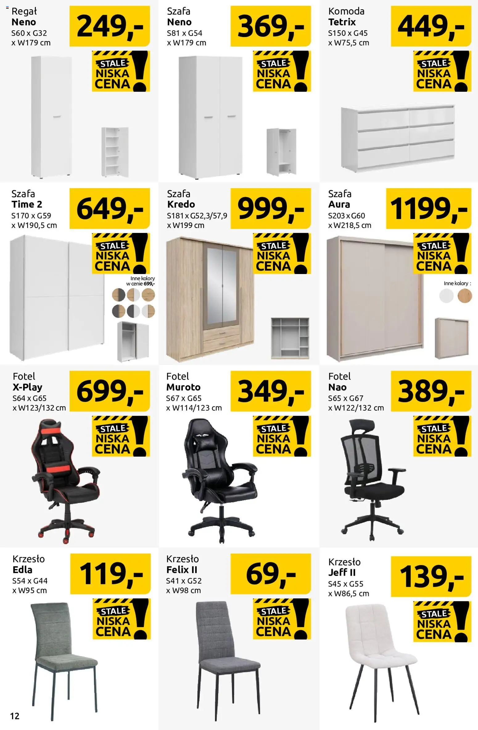 Black Red White promocje od 12.10.2026 | Strona: 12 | Produkty: Komoda, Fotel, Krzesło, Regał