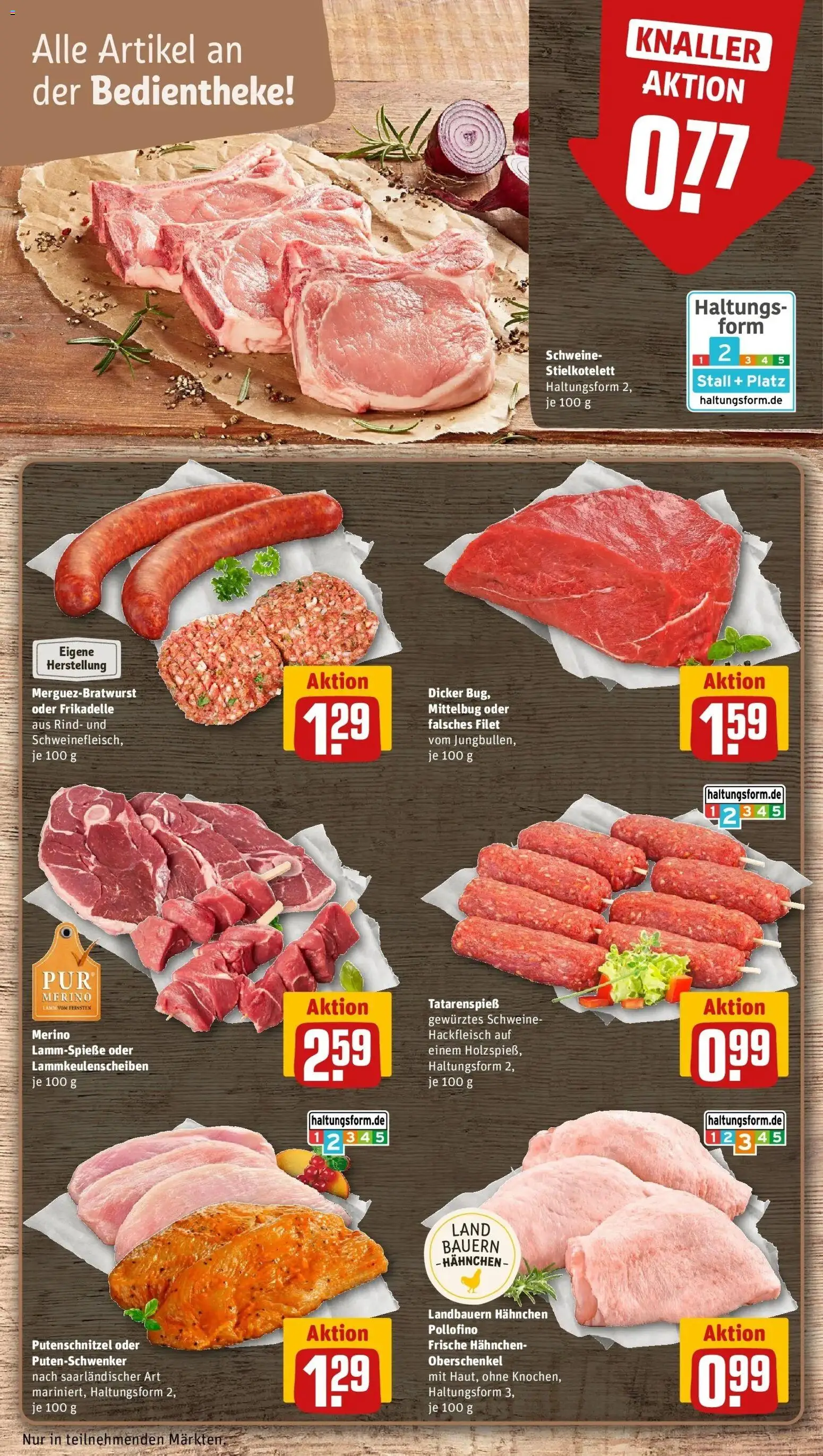 Rewe Prospekt Saarbrücken / Klarenthal	 – gültig ab 12.04.2026 | Seite: 8 | Produkte: Hahnchen, Putenschnitzel, Hackfleisch