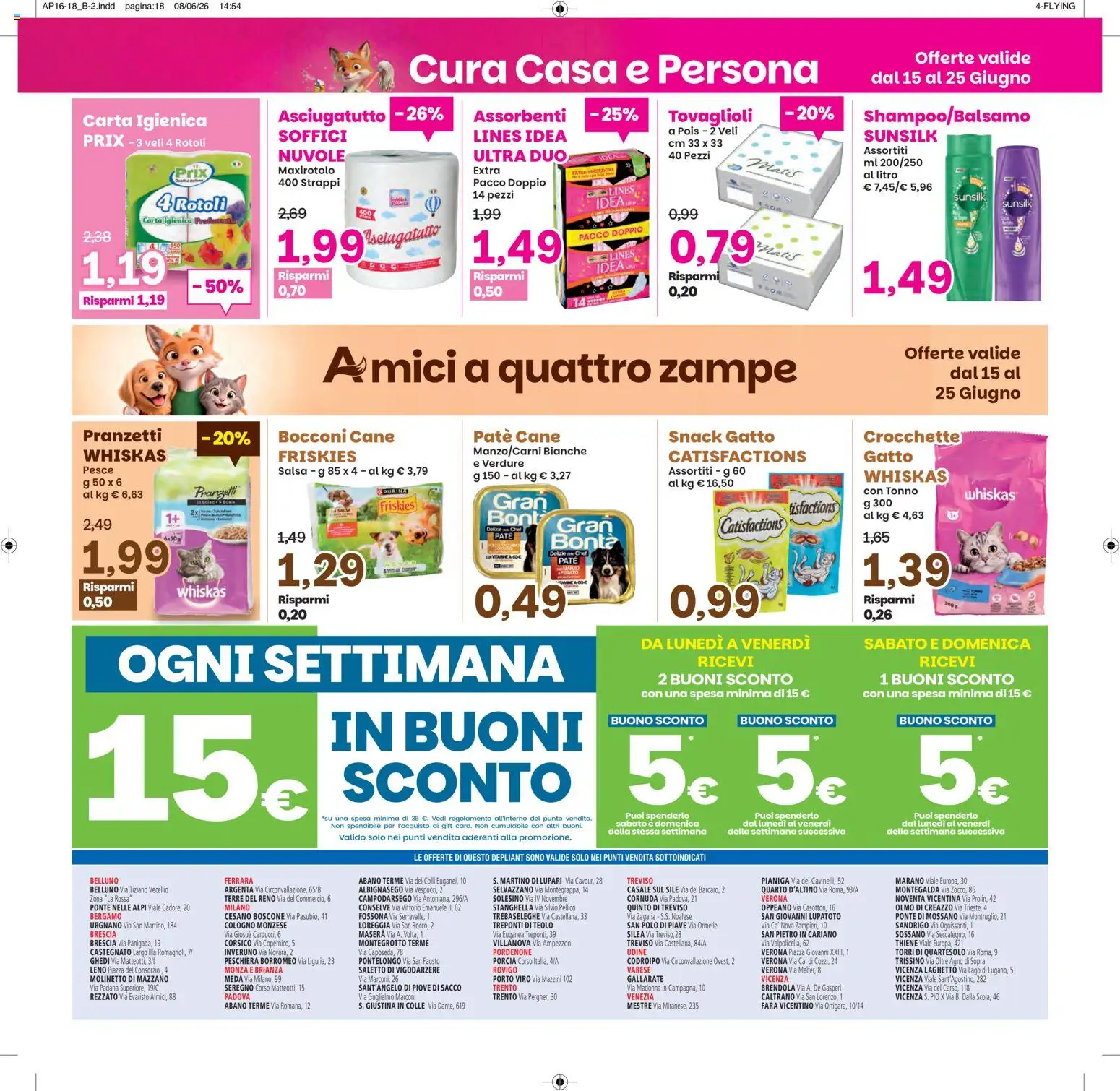 Volantino Prix del 15.06.2026 | Pagina: 22 | Prodotti: Paté, Pesce, Tonno, Asciugatutto