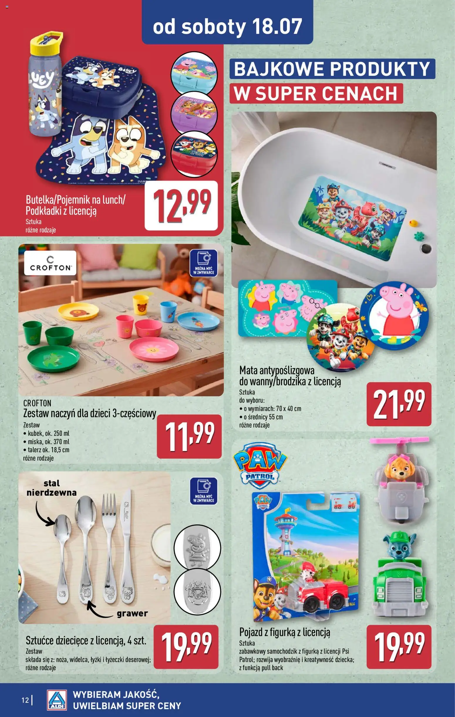 Aldi gazetka - Hity od Środy i od Soboty od 15.07.2026 | Strona: 12 | Produkty: Sztućce