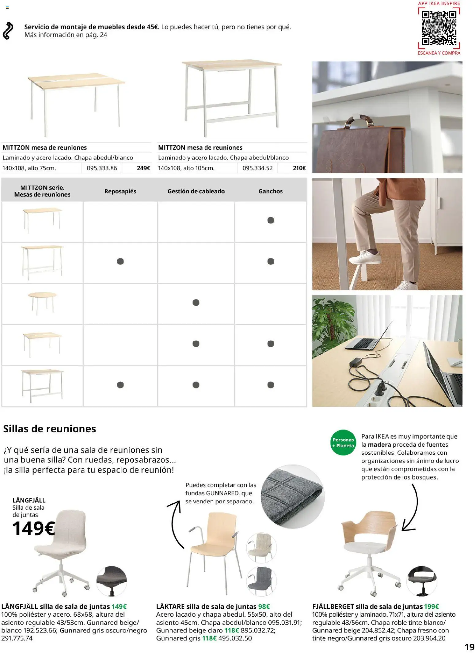 Catálogo IKEA Oficina profesional │ válido desde el 01/02/2026 | Página: 19 | Productos: Tinte, Reposapiés, Muebles, Mesa